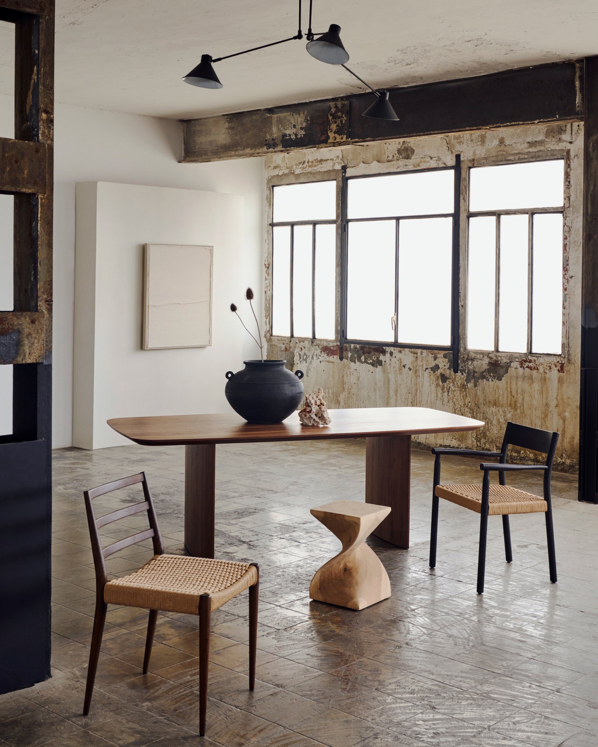 Litto table made from walnut veneer, 200 x 100 cm - Lifestyle