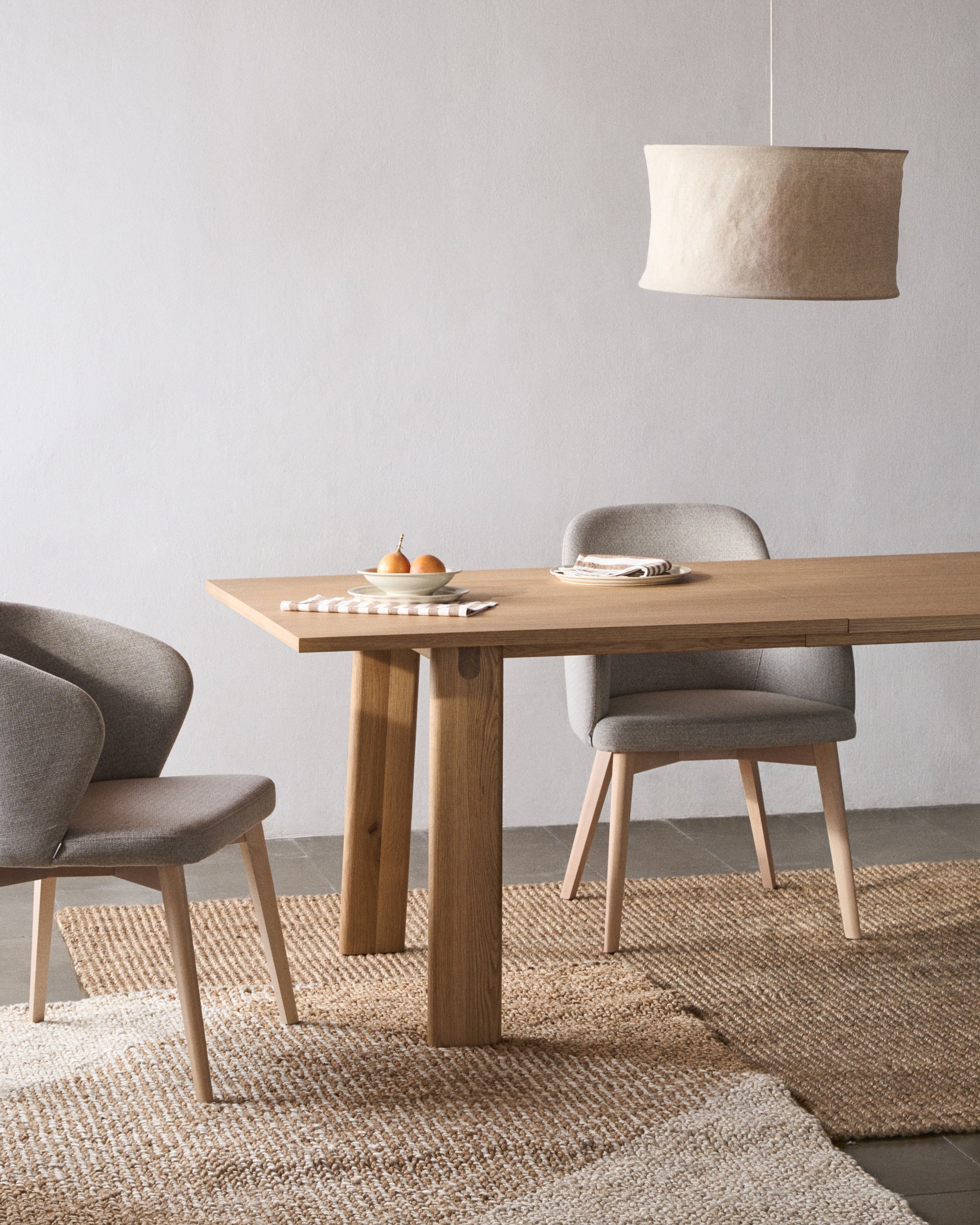 Maelan jute & cotton check rug 160 x 230 cm - Lifestyle