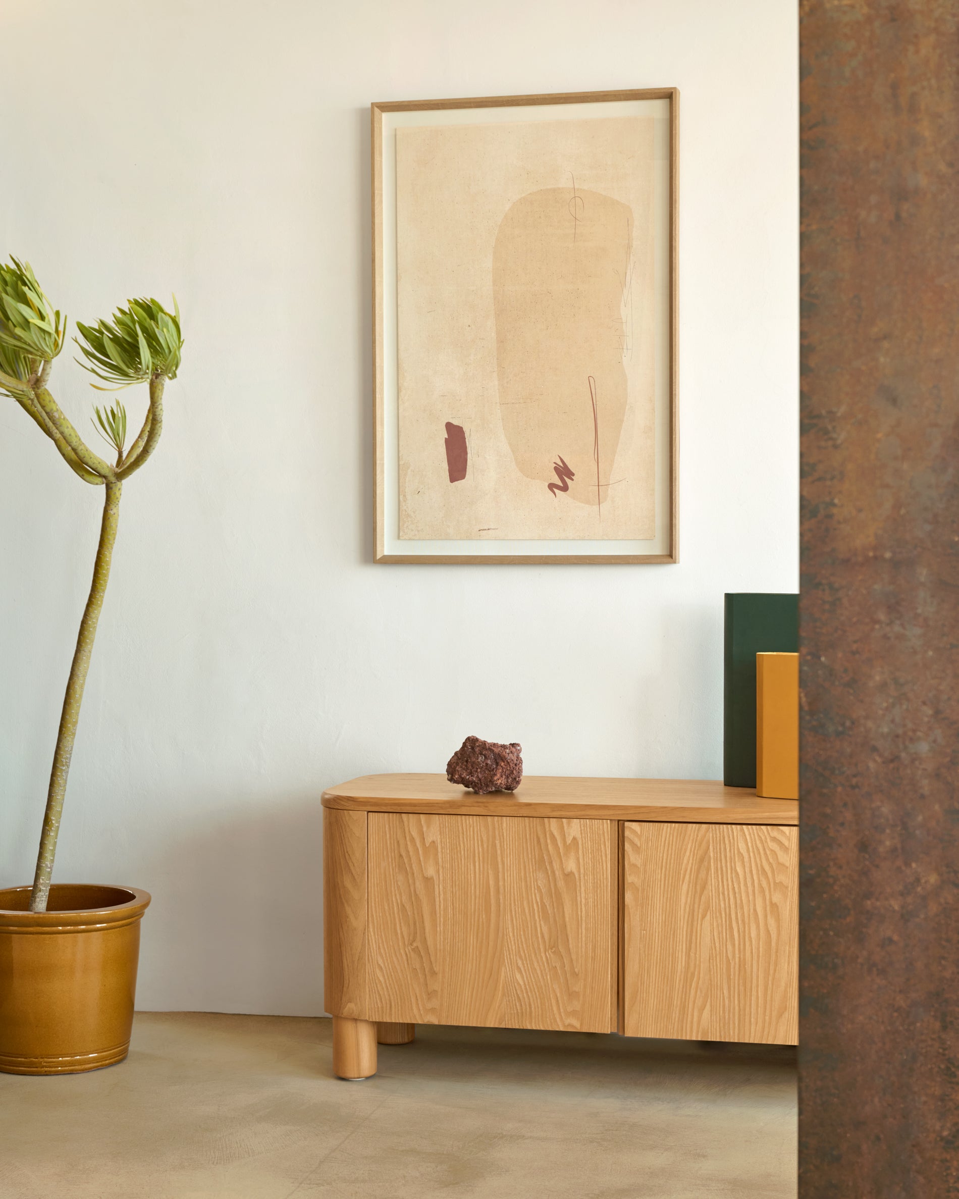 Sormi abstract beige painting 60 x 90 cm - Lifestyle