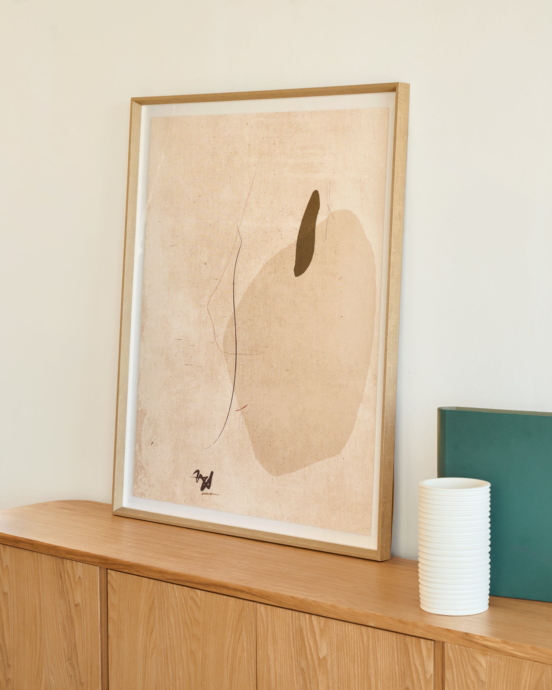 Sormi abstract beige painting 80 x 100 cm - Lifestyle