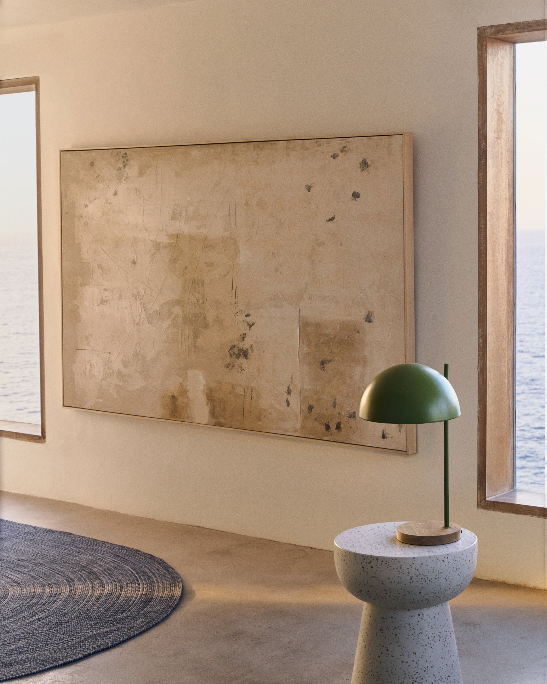 Silpa abstract painting dark beige 200 x 120 cm - Lifestyle
