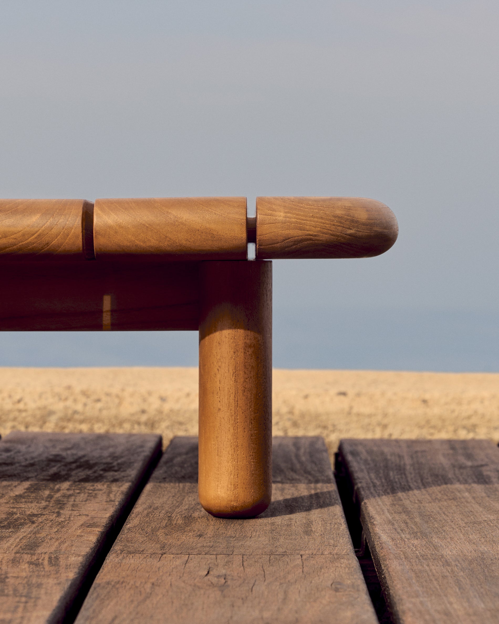 Turqueta coffee table made from solid teak wood, 140 x 70 cm, FSC 100% - Lifestyle
