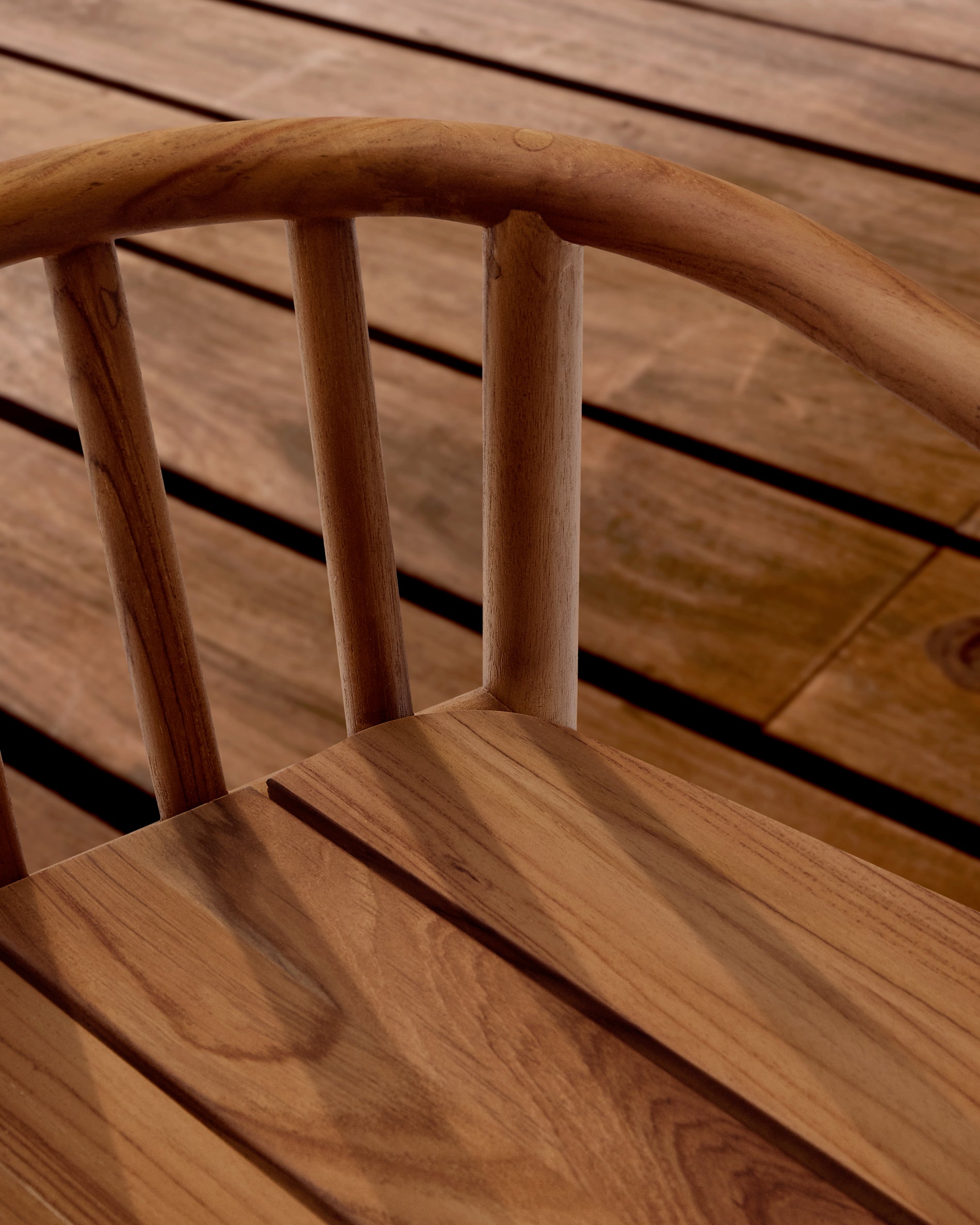 Turqueta outdoor stool made of FSC 100% solid teak wood, height 65cm - Lifestyle