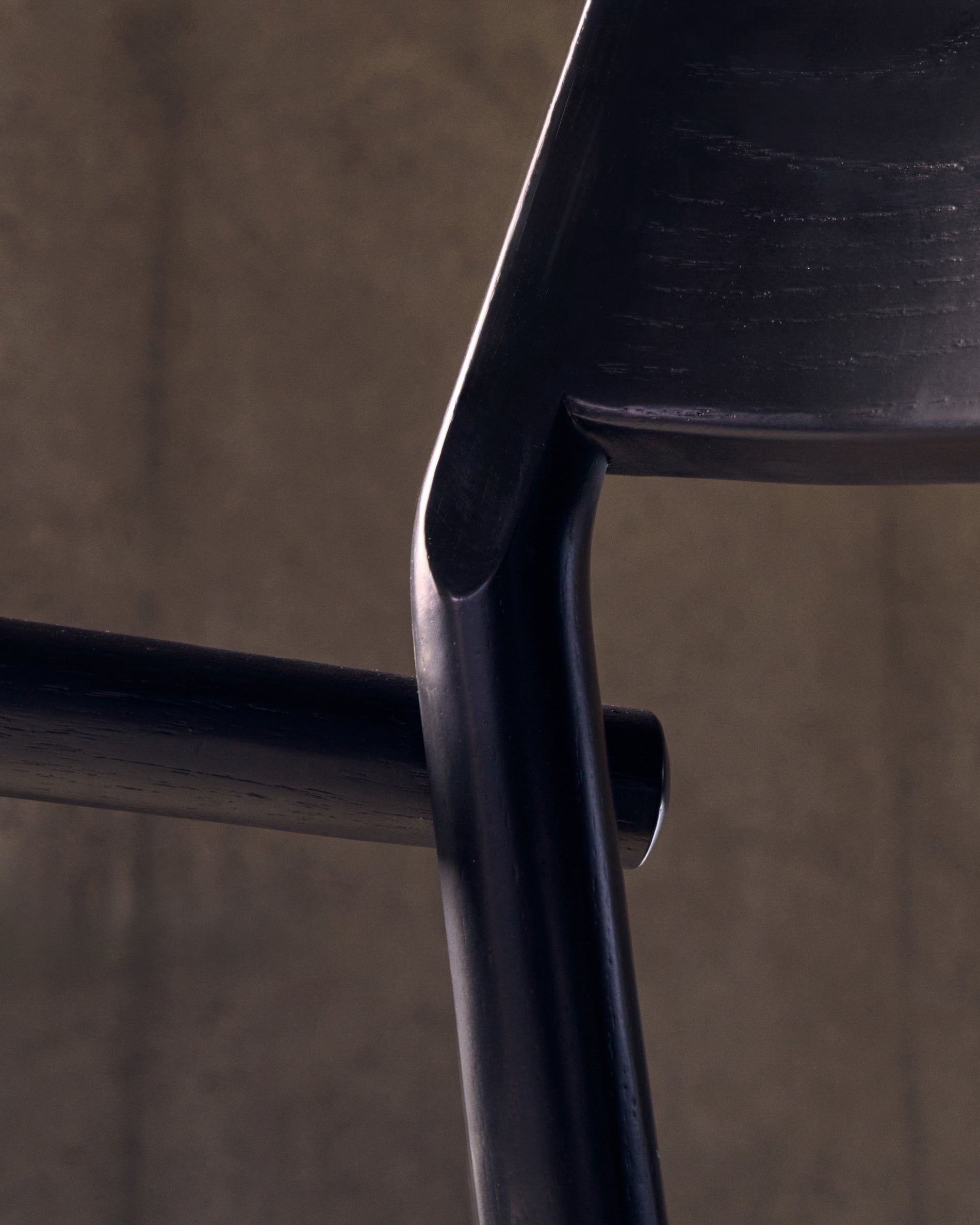Falconera chair with a removable cover in solid oak wood with black finish FSC Mix Credit - Lifestyle