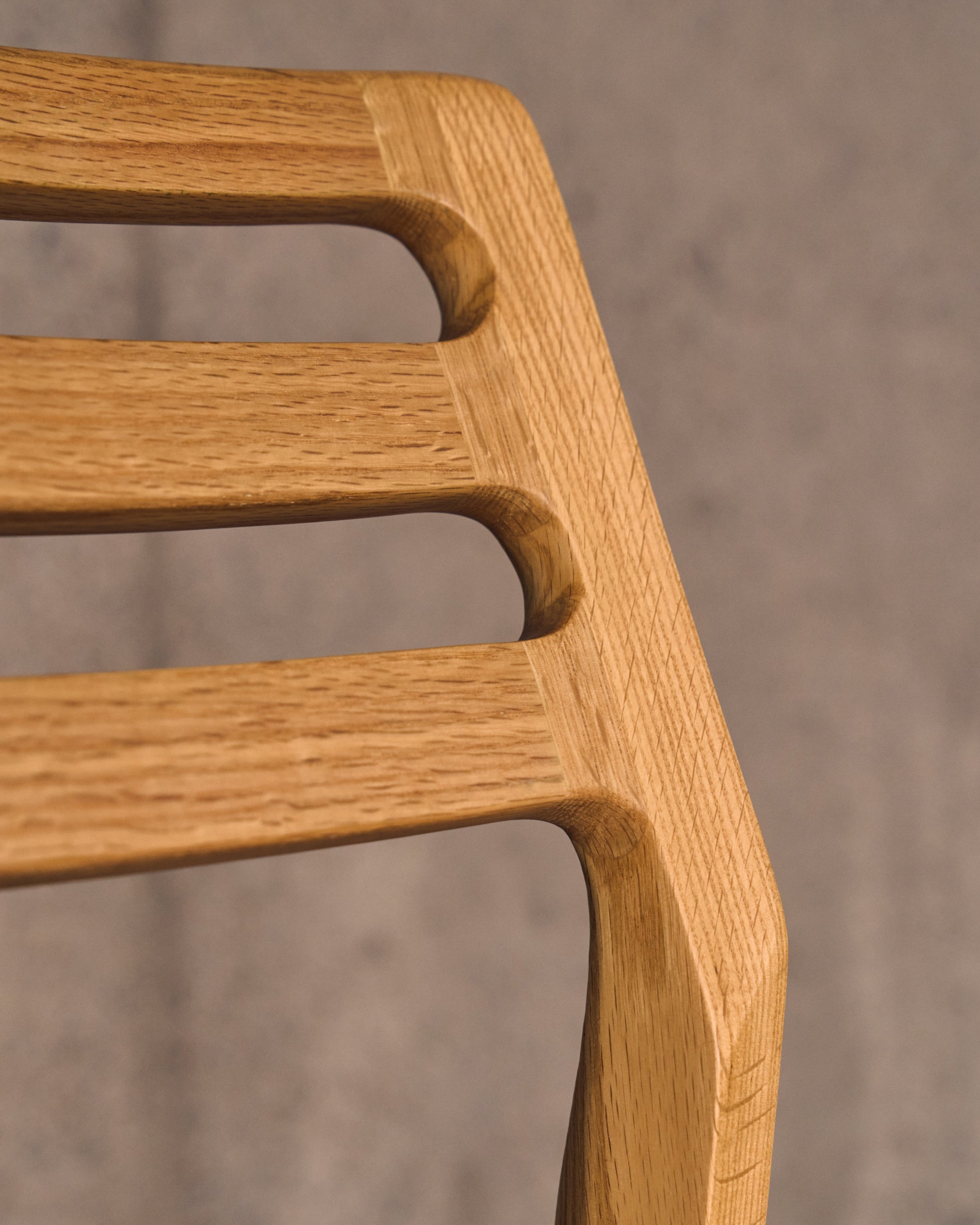 Cudia chair removable cover in beige chenille solid oak wood natural finish FSC Mix Credit - Lifestyle