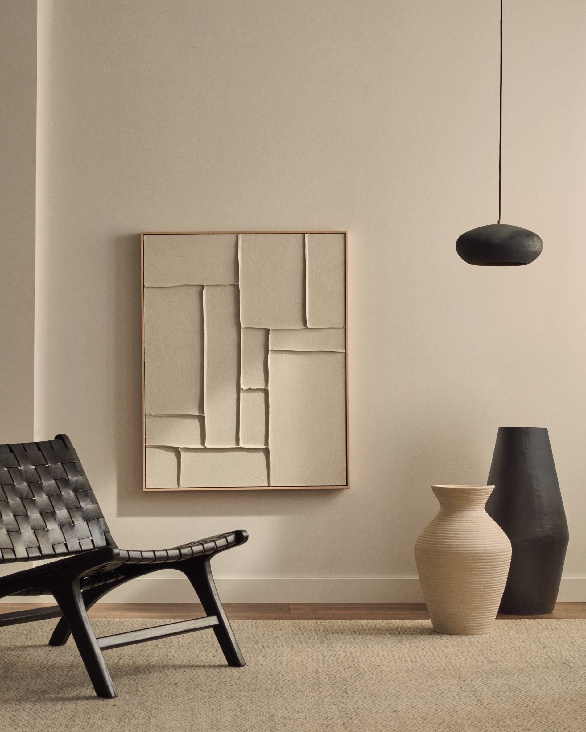 Inda metal ceiling lamp in a black finish, Ø 30 cm - Lifestyle