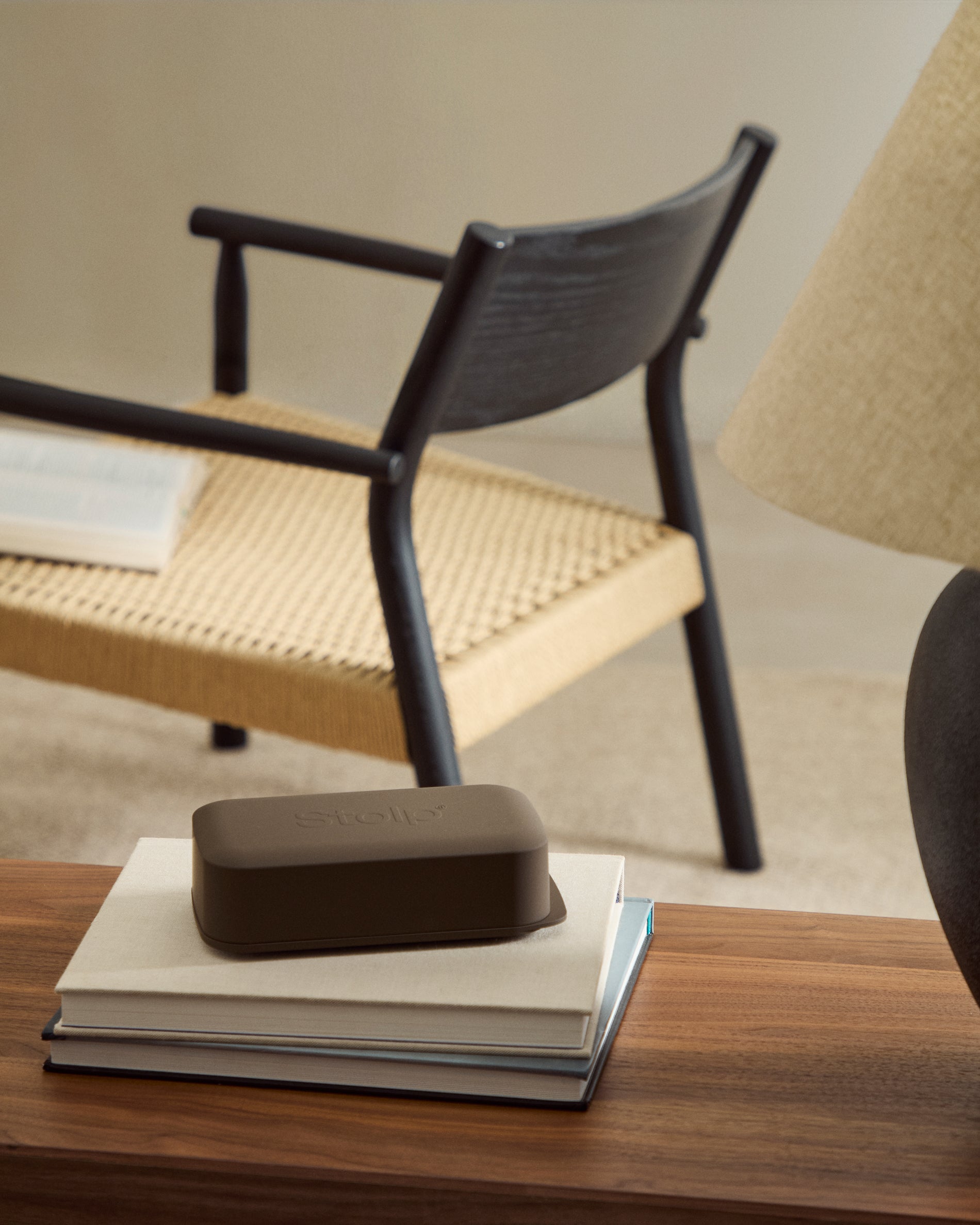 Faraday box for mobile phones in collaboration with Stolp® x KonMari, brown - Lifestyle
