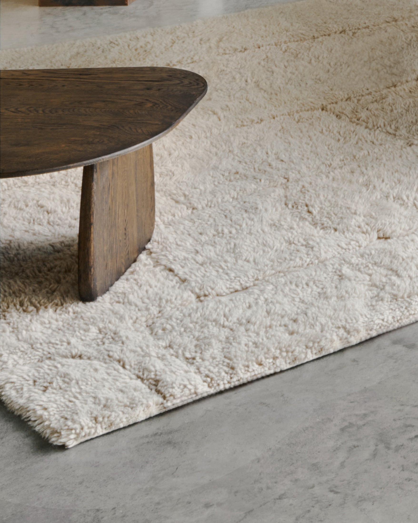 Nak ecru wool jacquard rug, 200 x 300 cm - Lifestyle