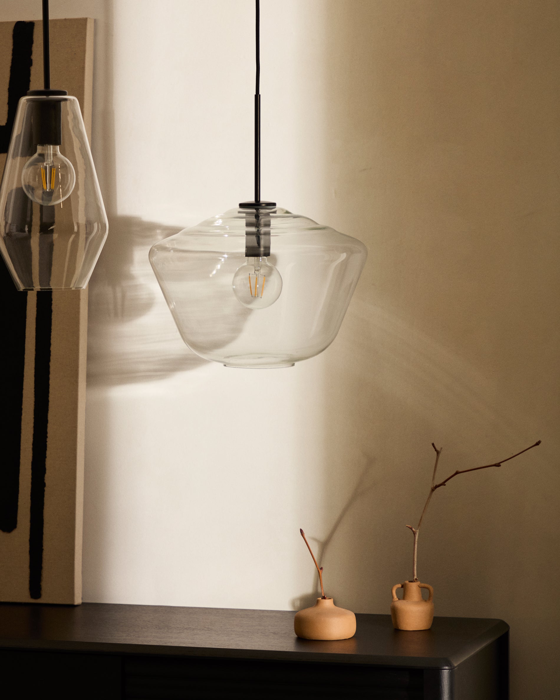 Mao glass ceiling lamp Ø 35 cm - Lifestyle