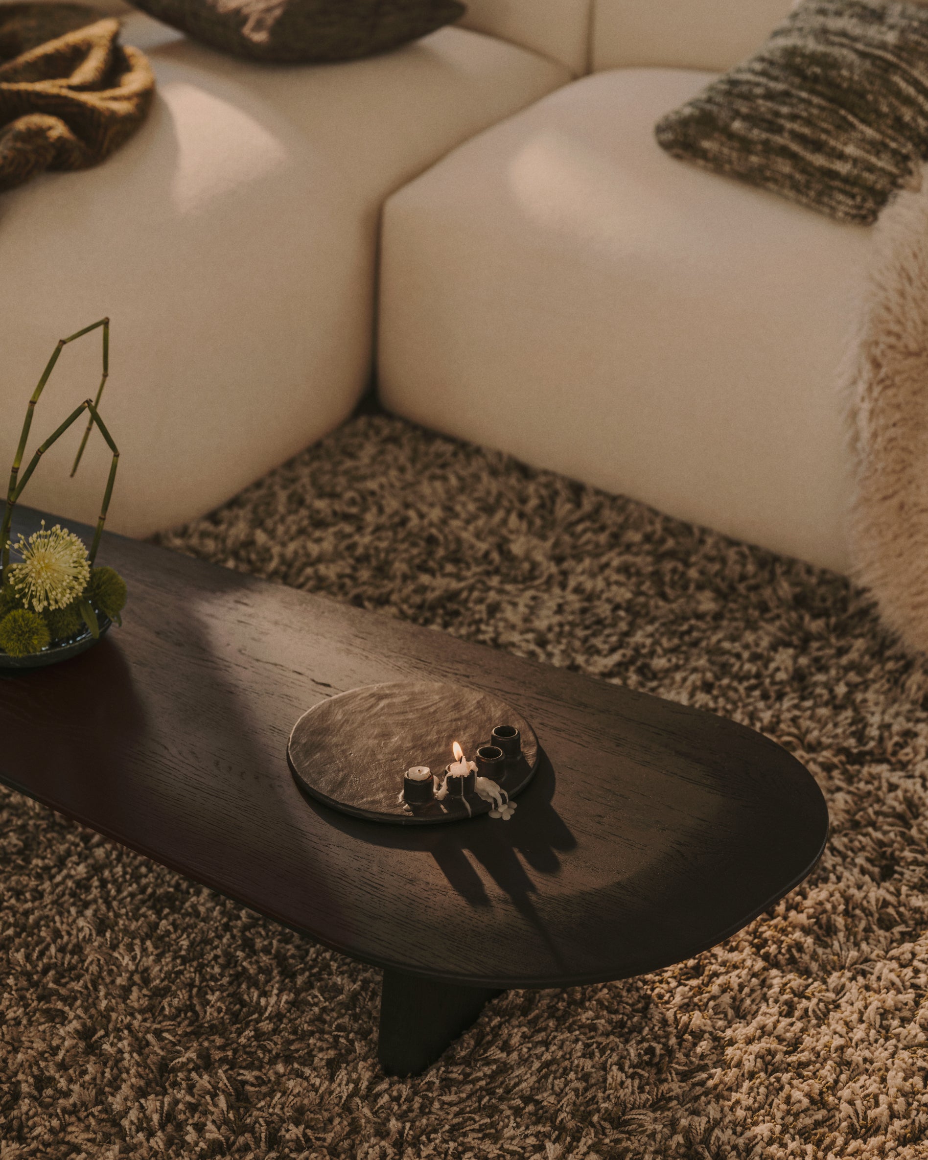 Nuvro black aluminium candle holder - Lifestyle
