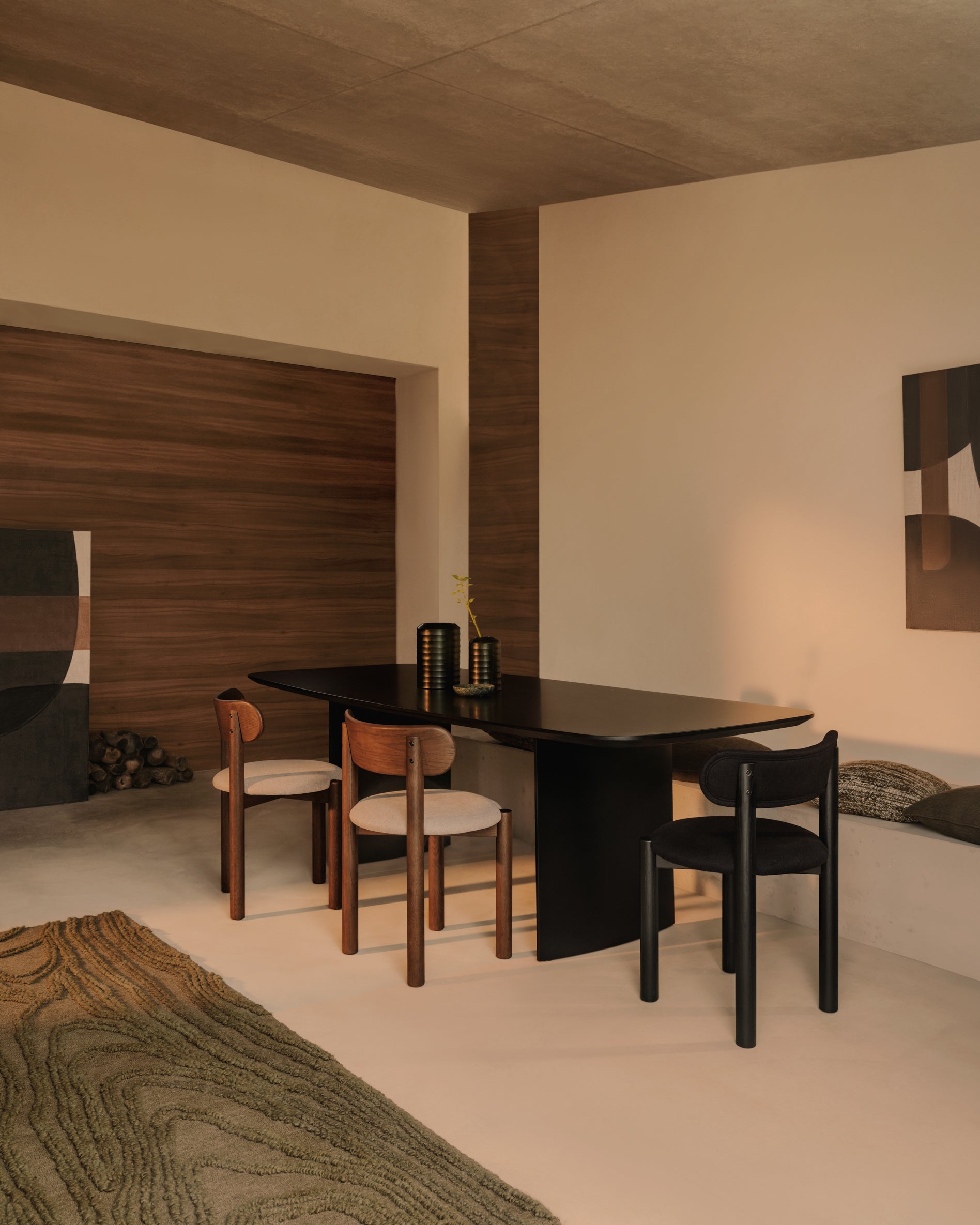 Litto black, lacquered MDF table, 200 x 100 cm - Lifestyle