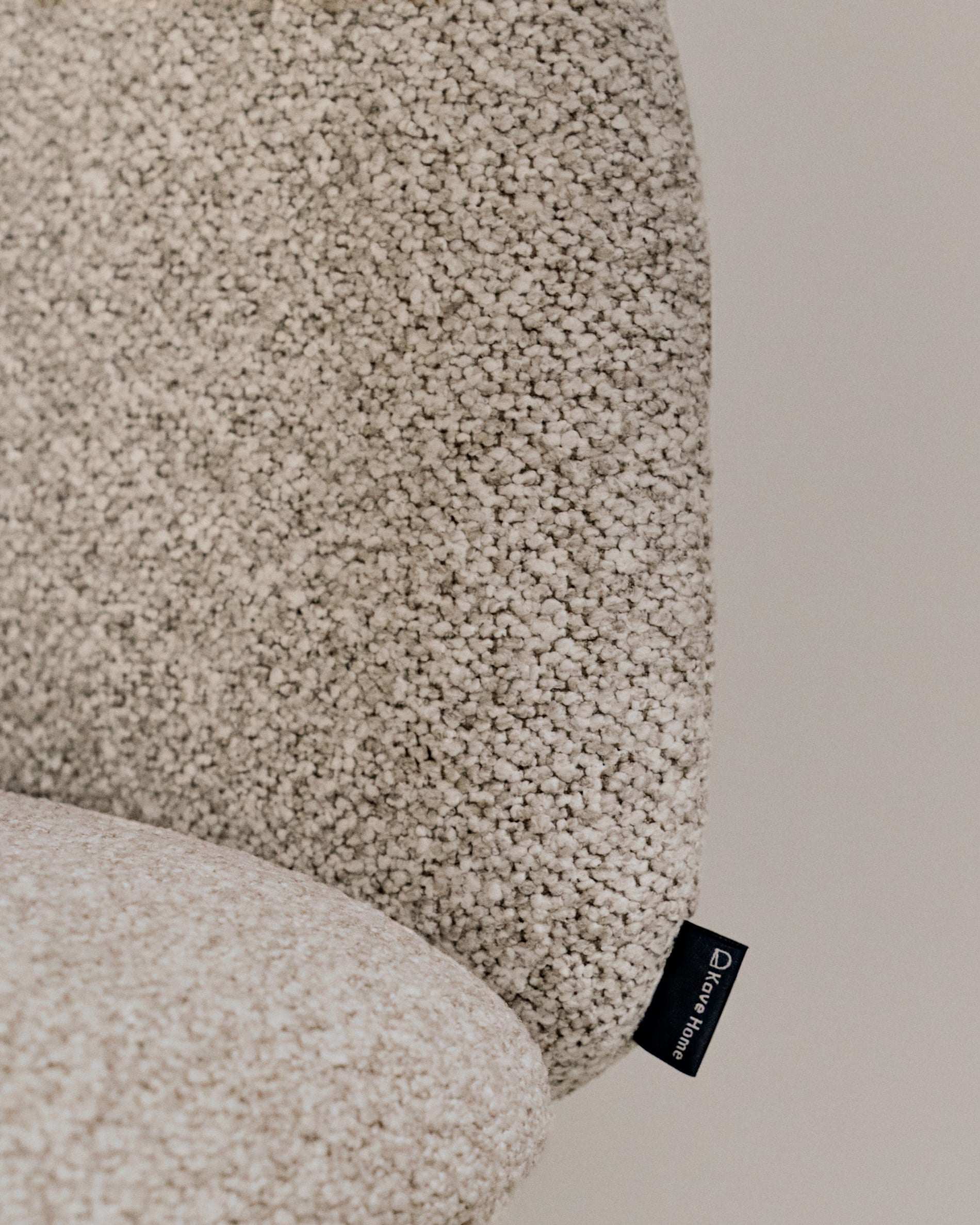 Idaira chair in thick beige chenille and steel legs in a beige finish, FSC Mix Credit - Lifestyle