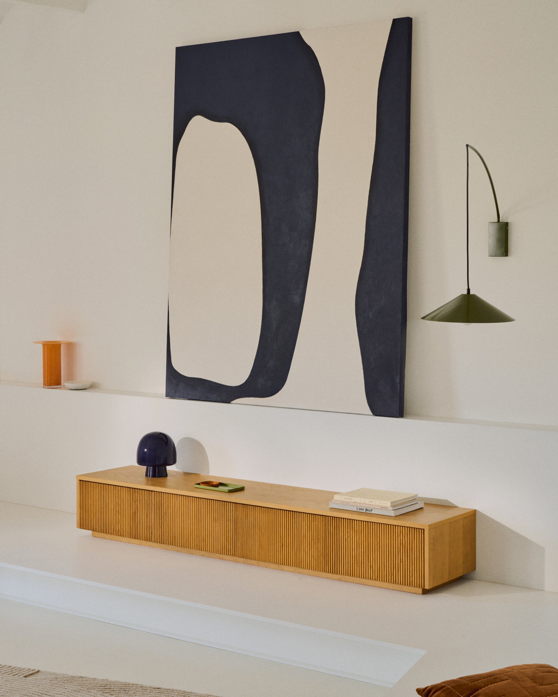 Reig blue glass table lamp - Lifestyle