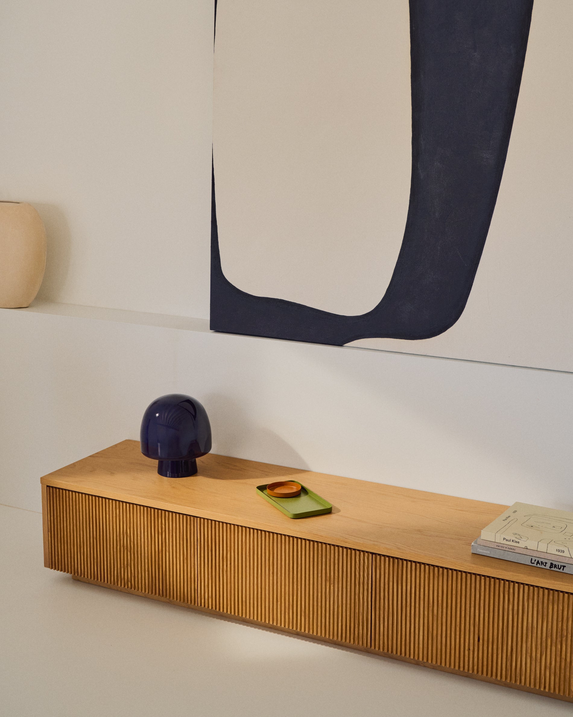 Reig blue glass table lamp - Lifestyle