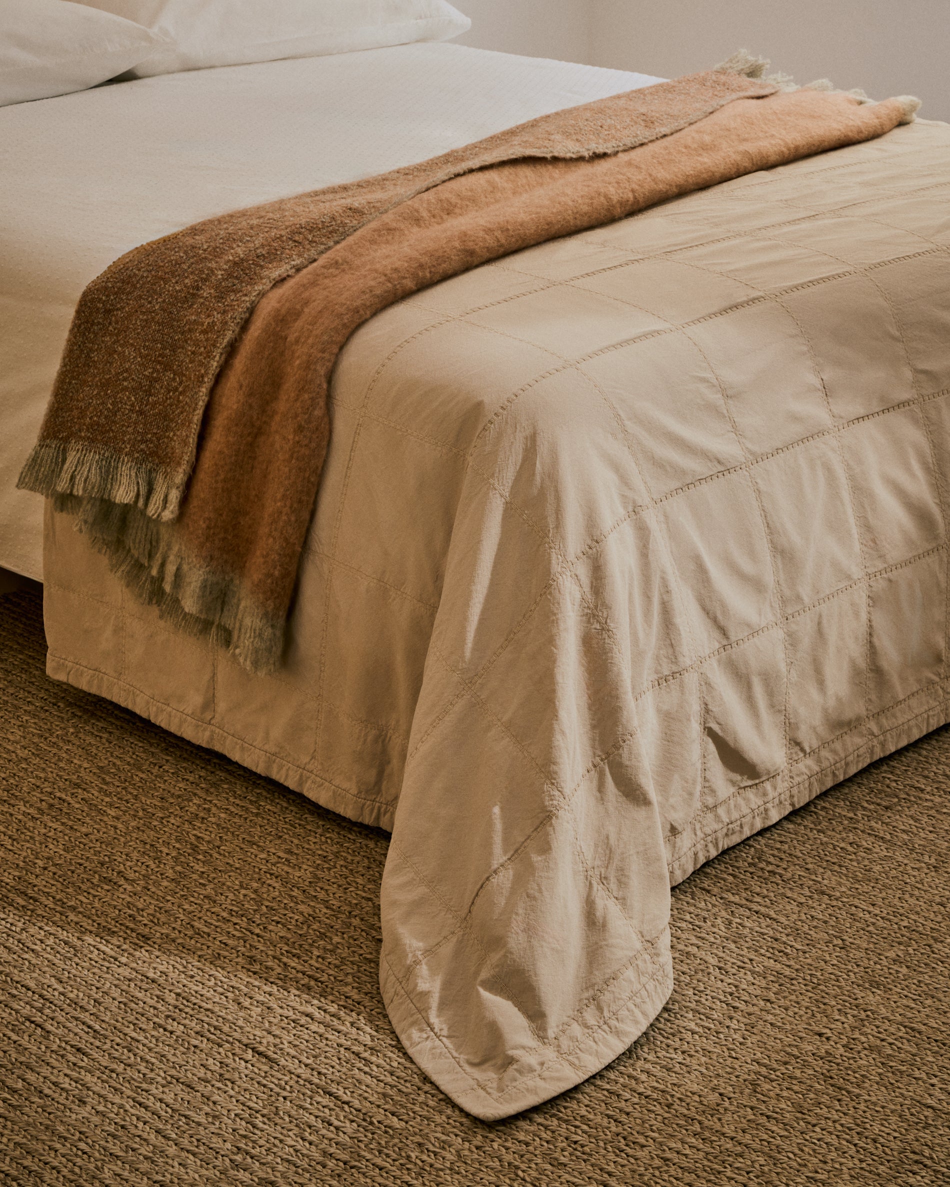 Isor chenille, 100% cotton bedspread with fantasy stripes for 150/160 cm bed - Lifestyle