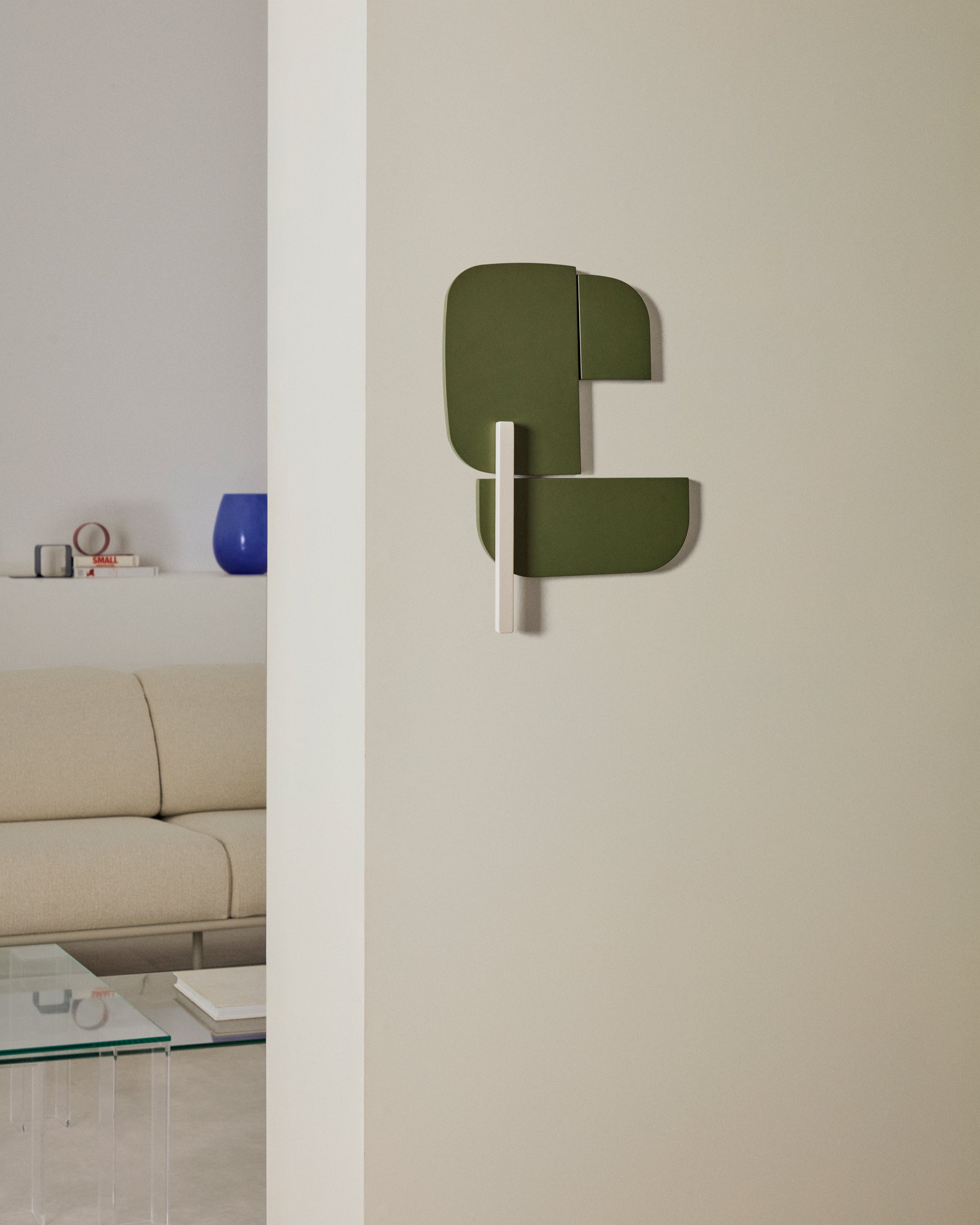 Danei white and green wall panel, 50 x 30 cm - Lifestyle