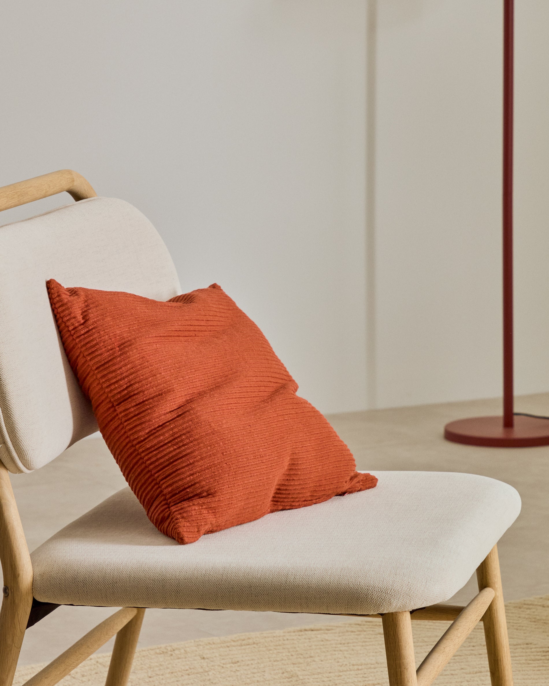 Minec terracotta, 100% cotton cushion cover, 45 x 45 cm - Lifestyle