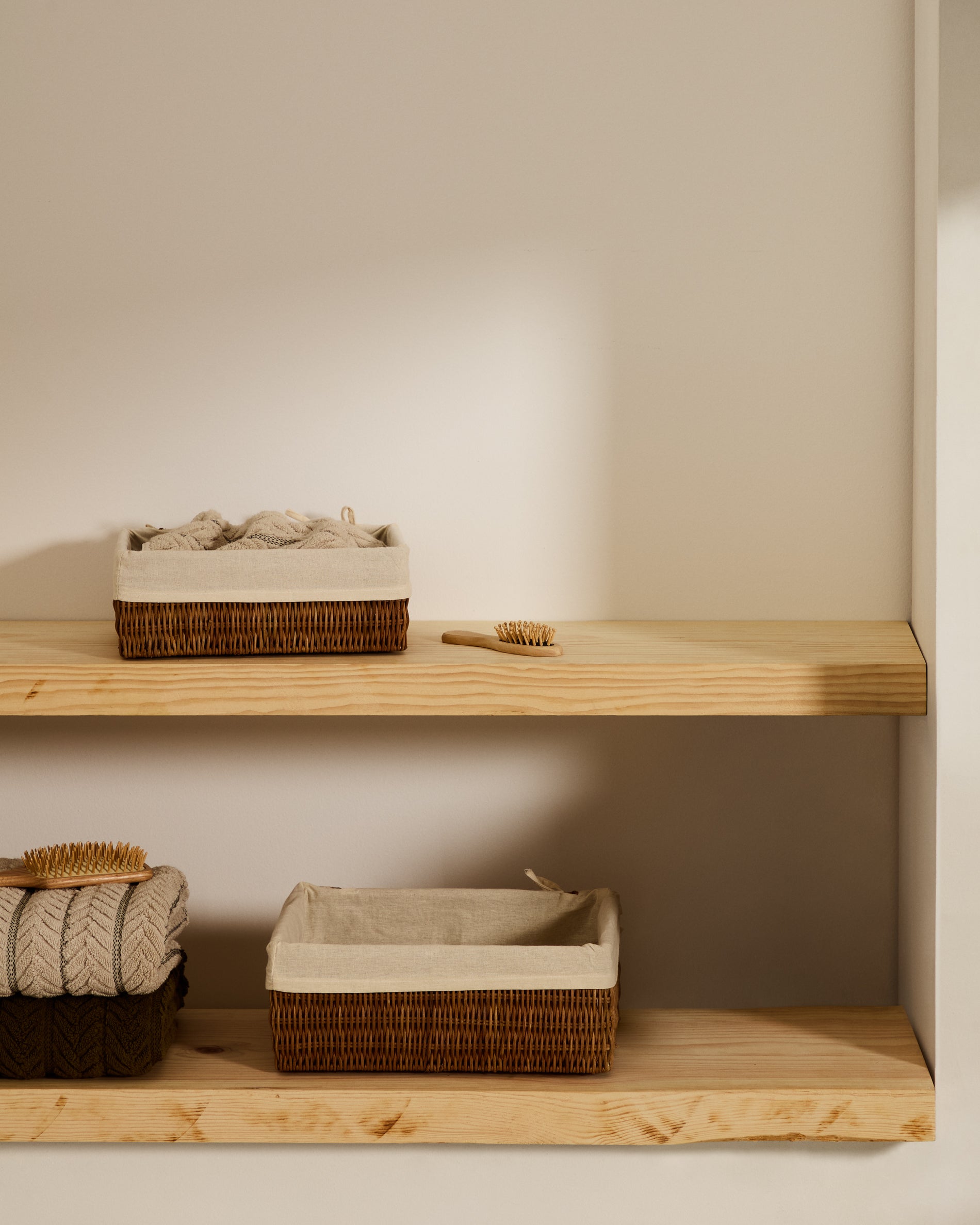 Indali set of 2 rattan baskets, 32 x 25 cm / 28 x 20 cm - Lifestyle