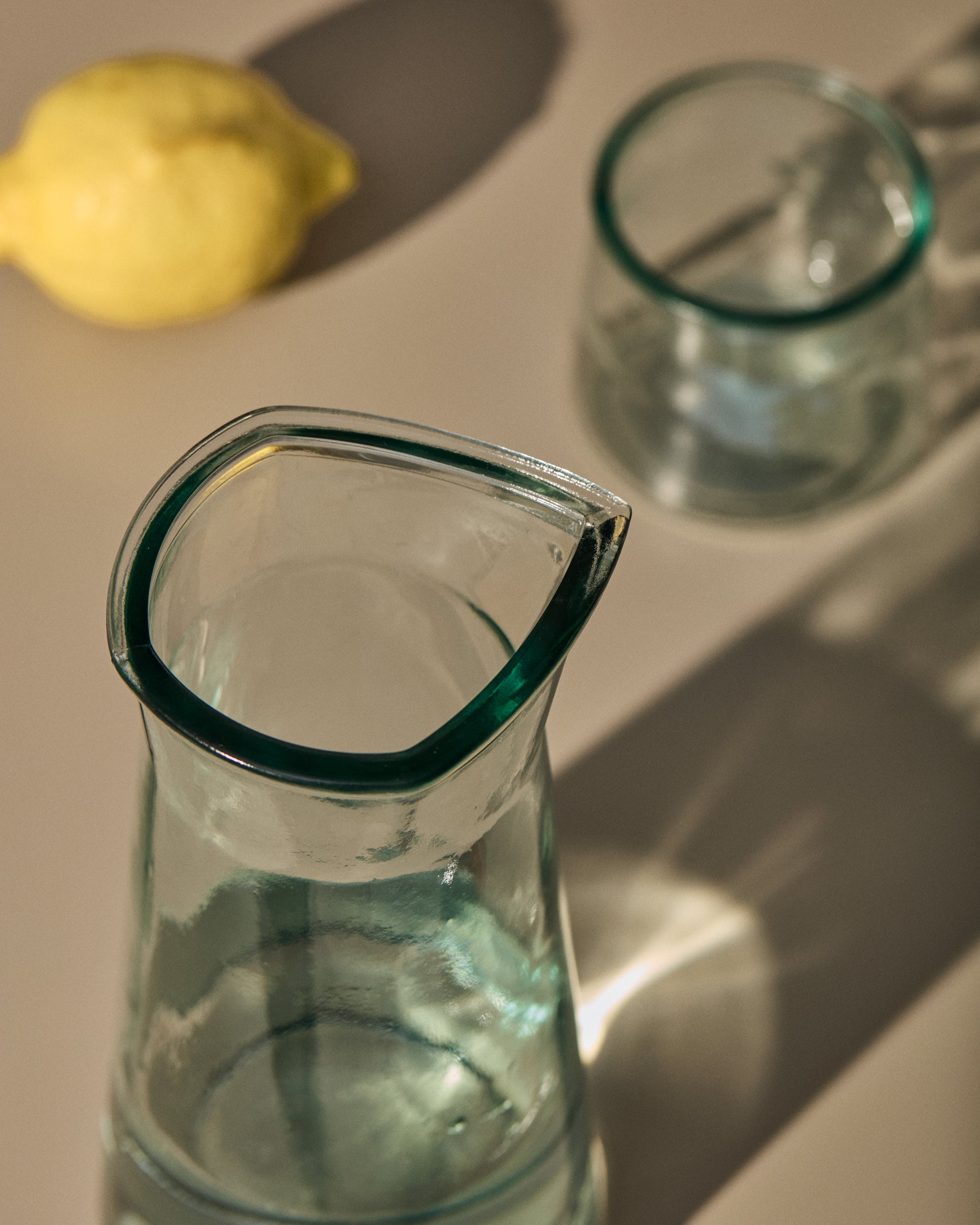 Izai transparent recycled glass jug - Lifestyle