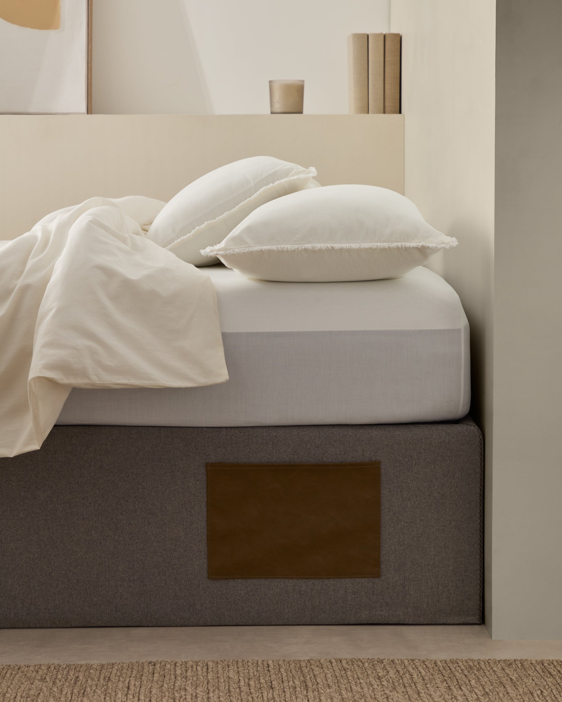 Matters ottoman bed base in grey for a 140 x 190 cm mattress - Lifestyle