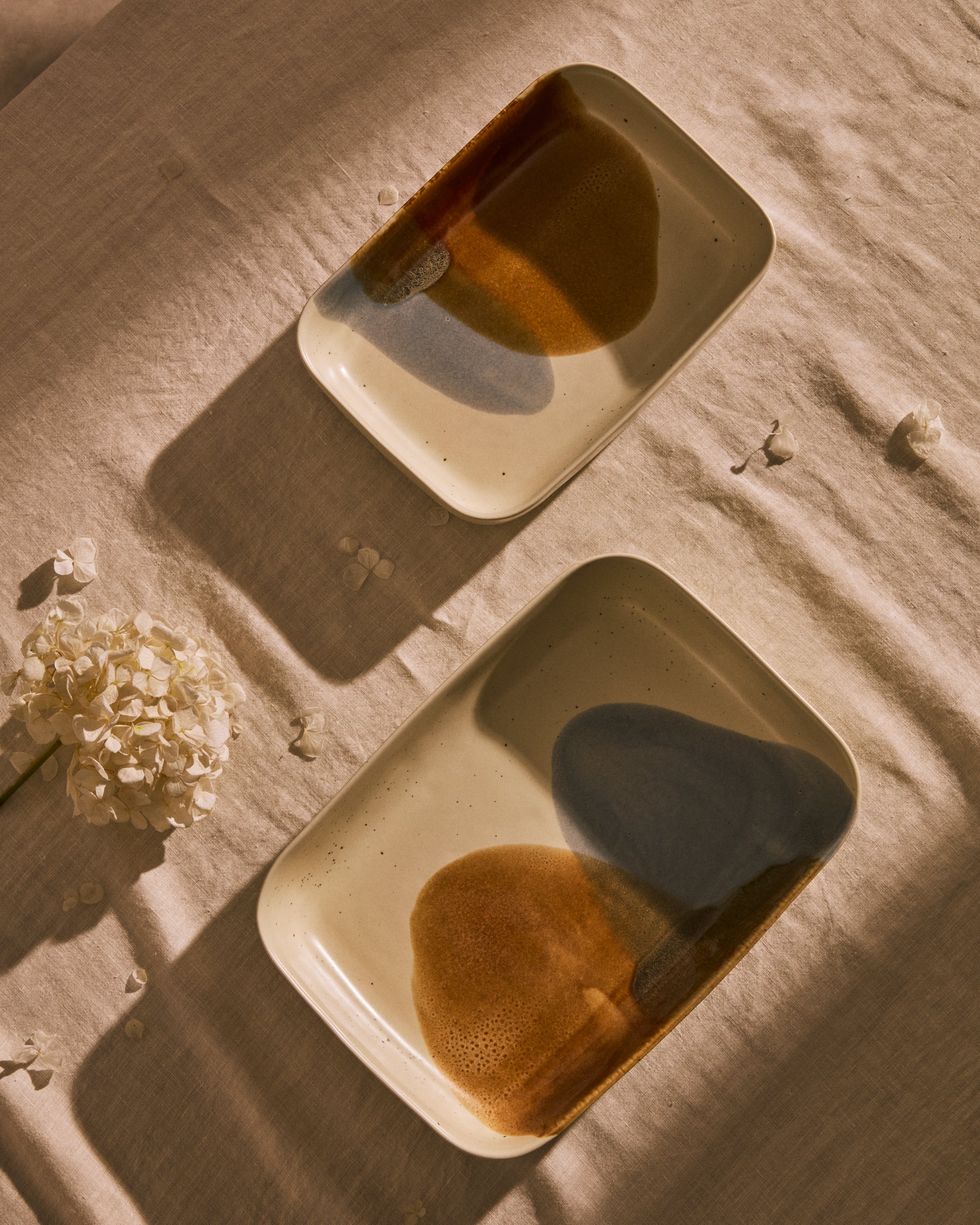 Large multicoloured ceramic Miglo oven dish - Lifestyle