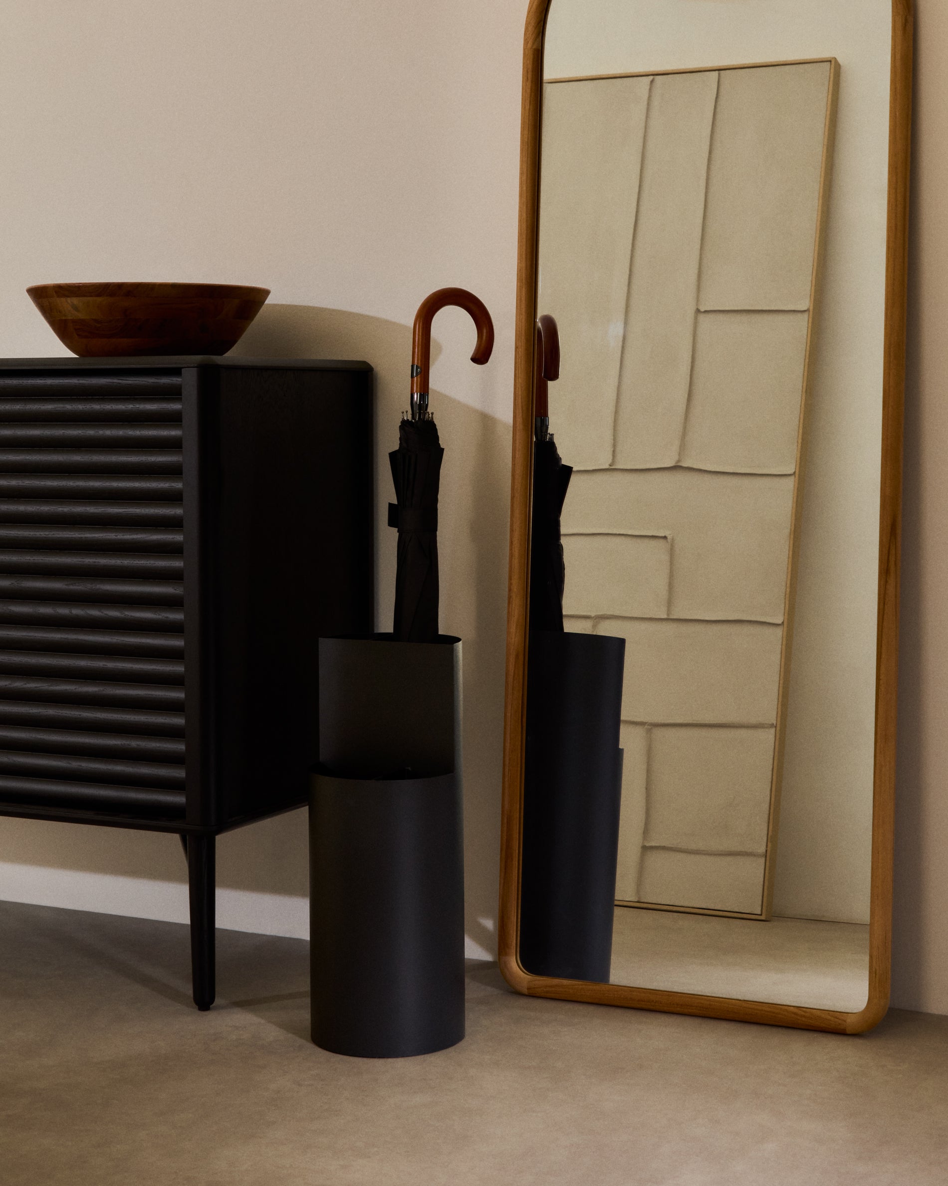 Atin grey metal small umbrella stand - Lifestyle