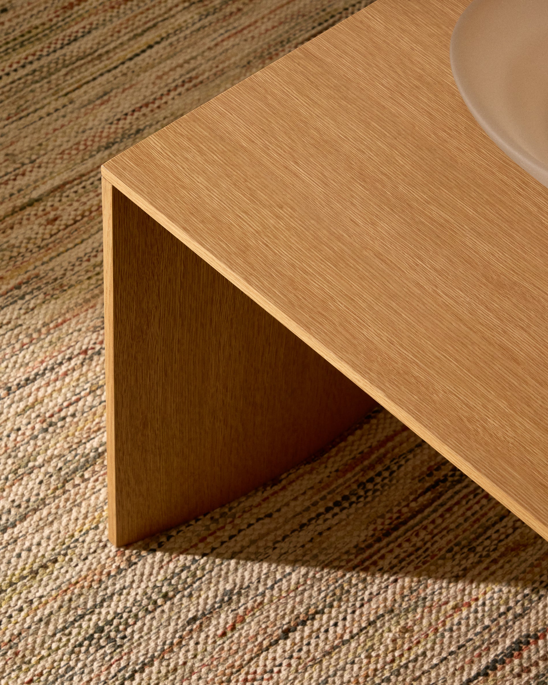 Litto oak veneer FSC Mix Credit side table, 55 x 40 cm - Lifestyle