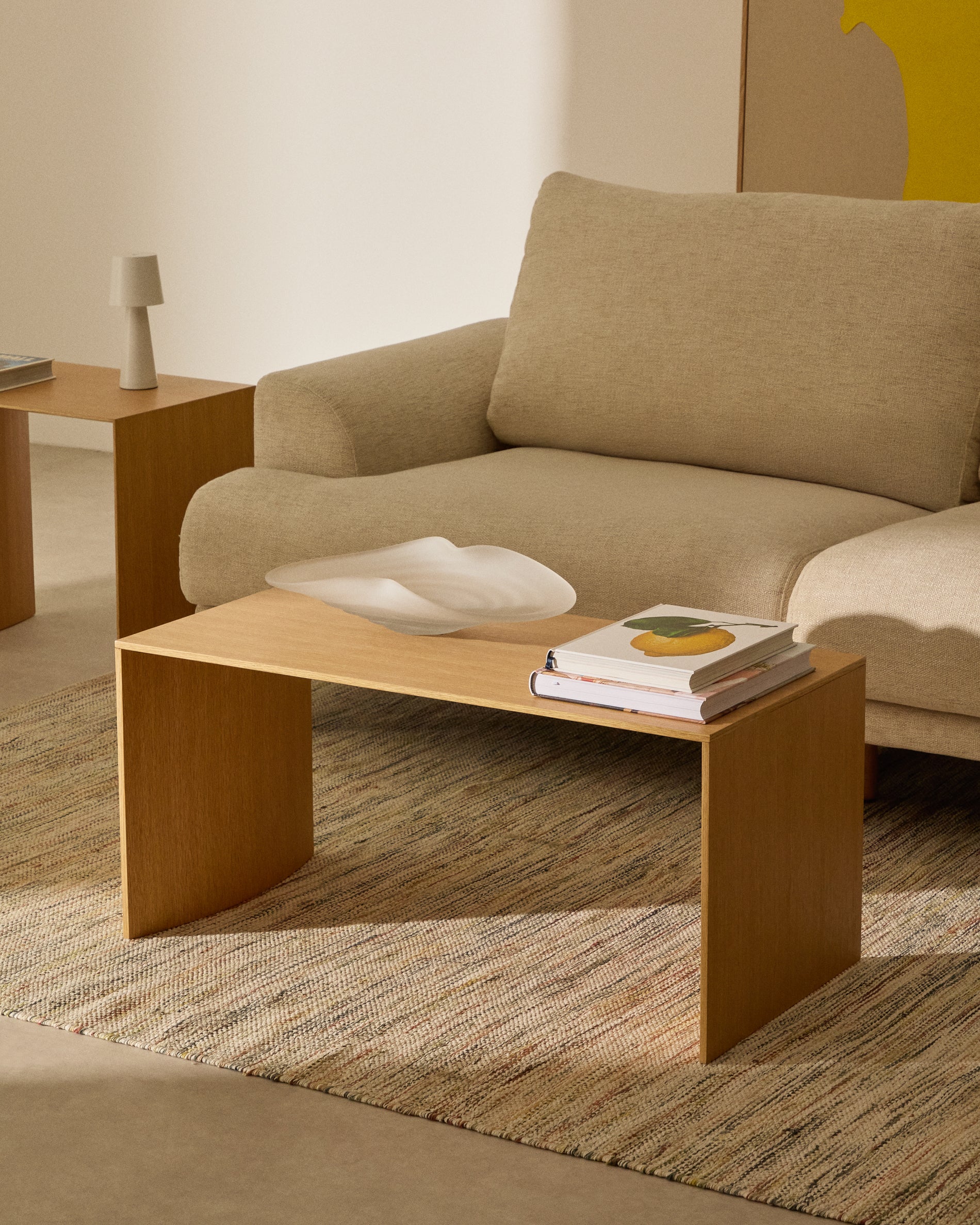 Litto oak veneer FSC Mix Credit coffee table, 90 x 45 cm - Lifestyle