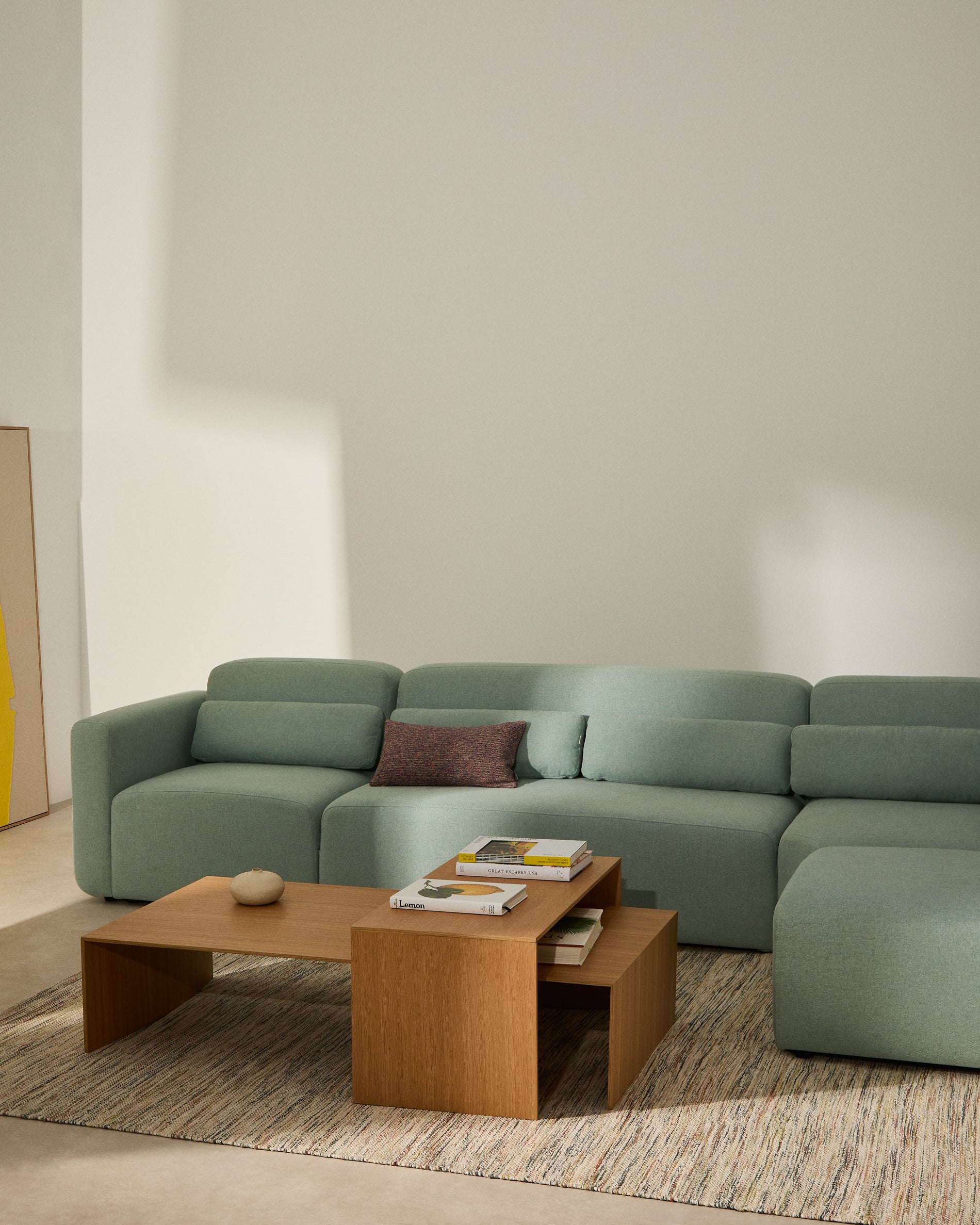 Litto oak veneer FSC Mix Credit coffee table, 90 x 45 cm - Lifestyle