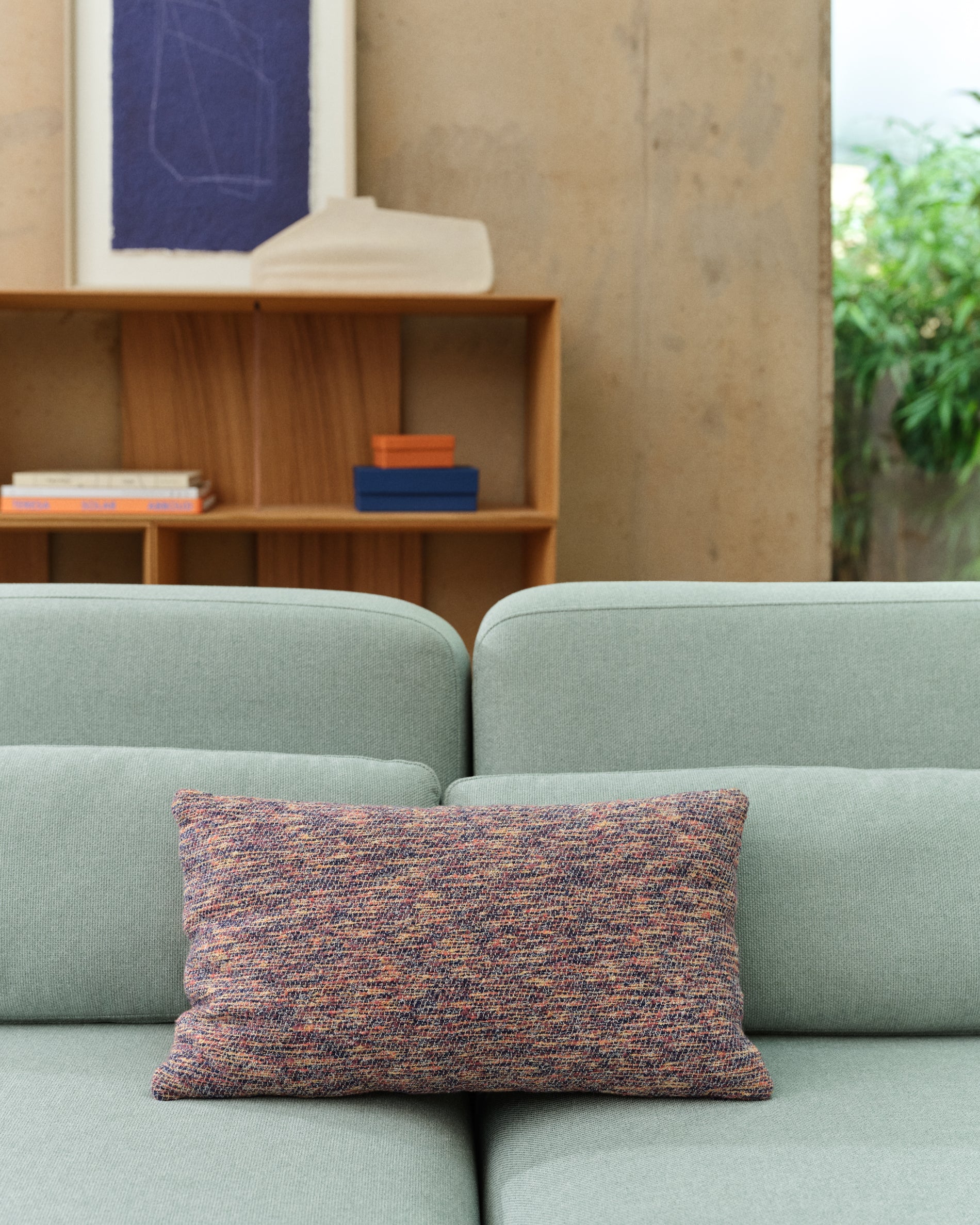 Teyra multicoloured cotton cushion cover 30 x 50cm - Lifestyle