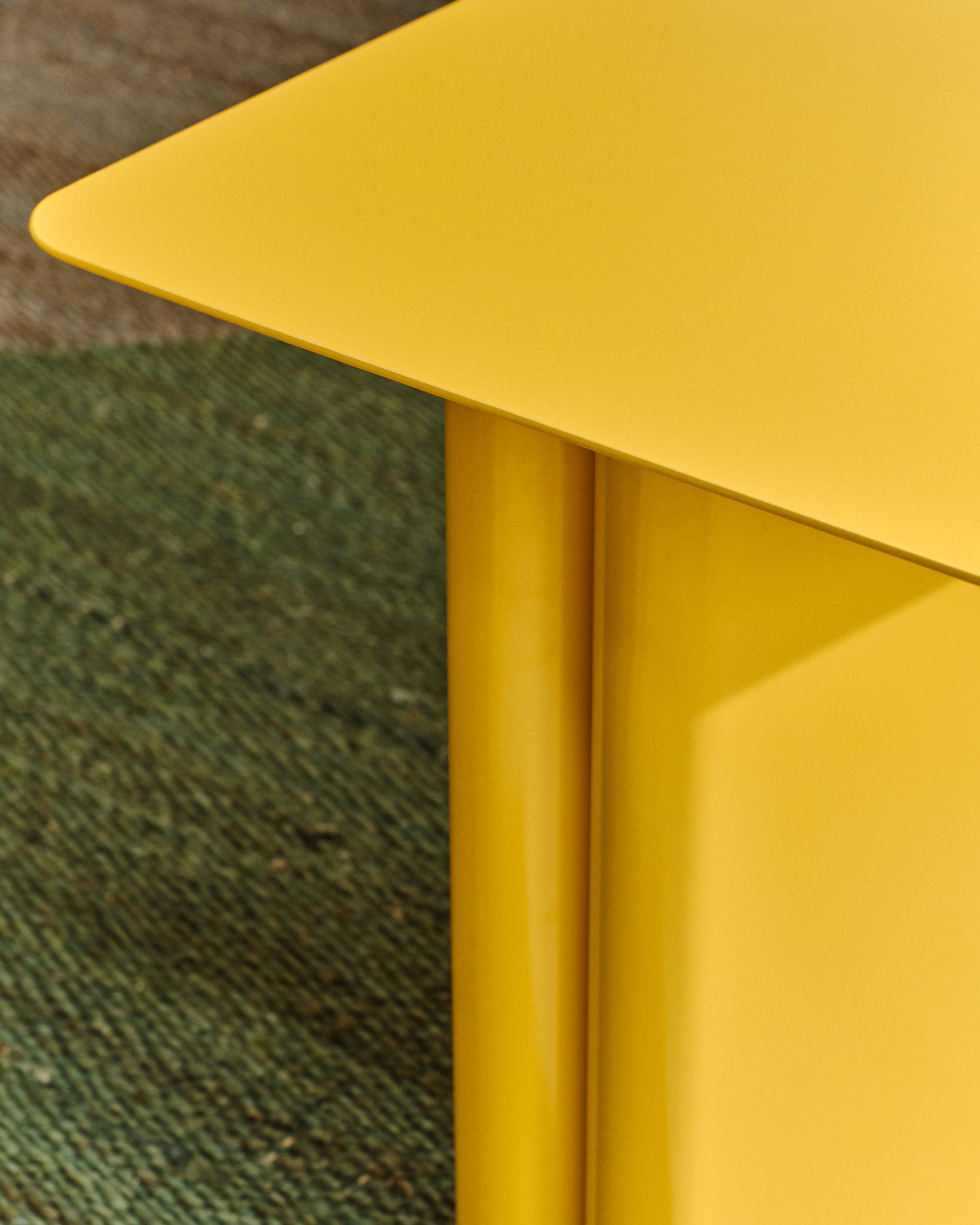 Arvin yellow iron side table 42 x 42cm - Lifestyle