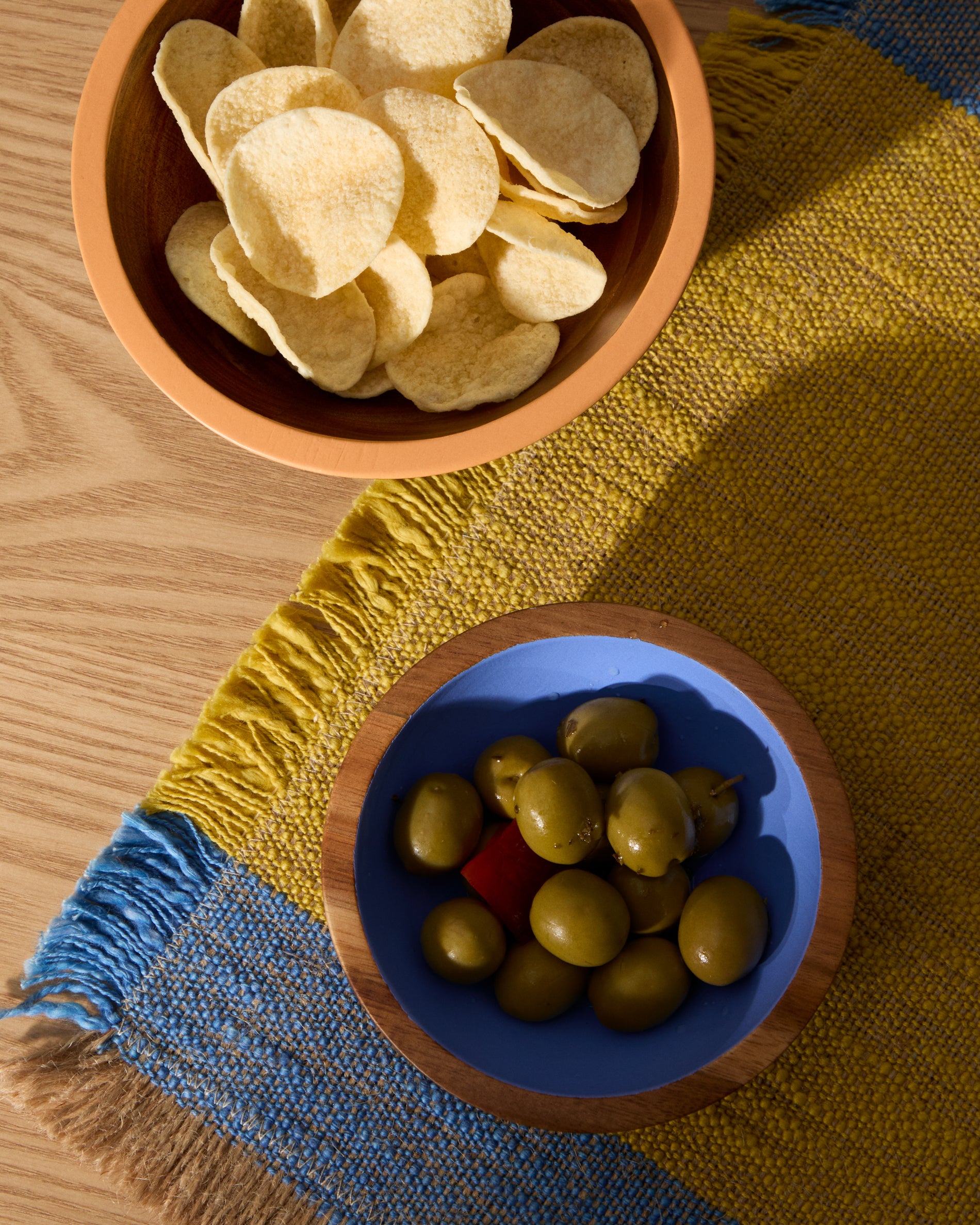 Zairin 2-piece, multi-colored, FSC 100% acacia wood bowl set