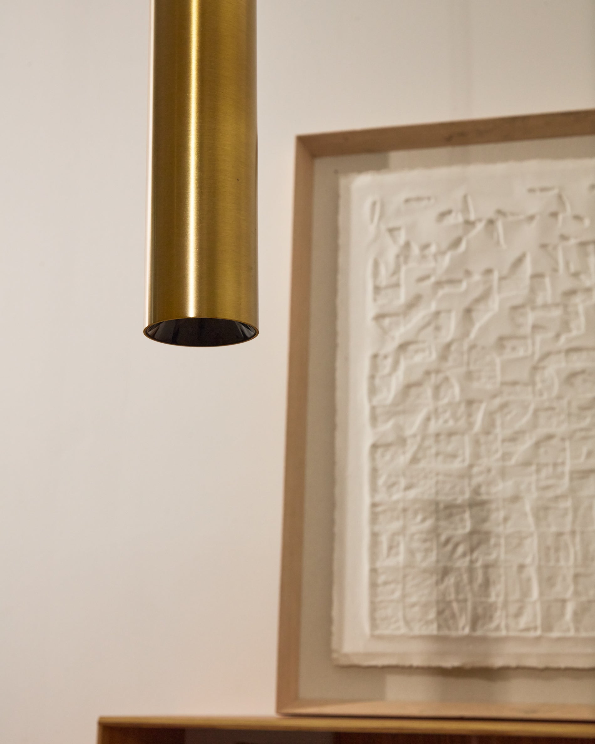 Andia aluminium ceiling lamp with gold painted finish - Lifestyle