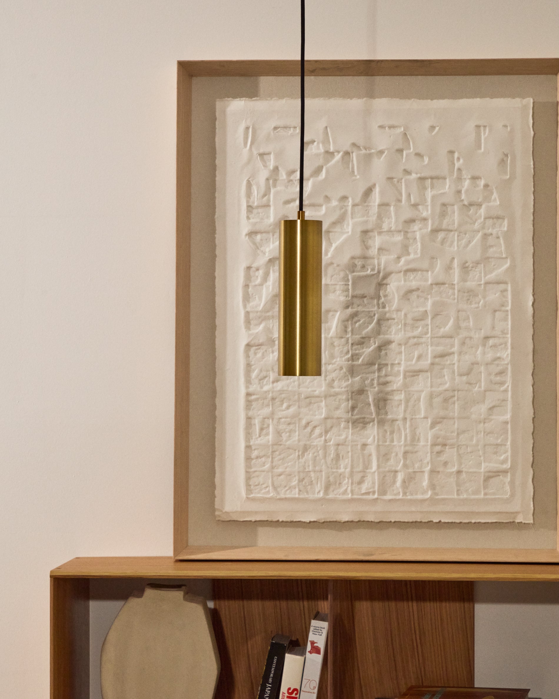 Andia aluminium ceiling lamp with gold painted finish - Lifestyle