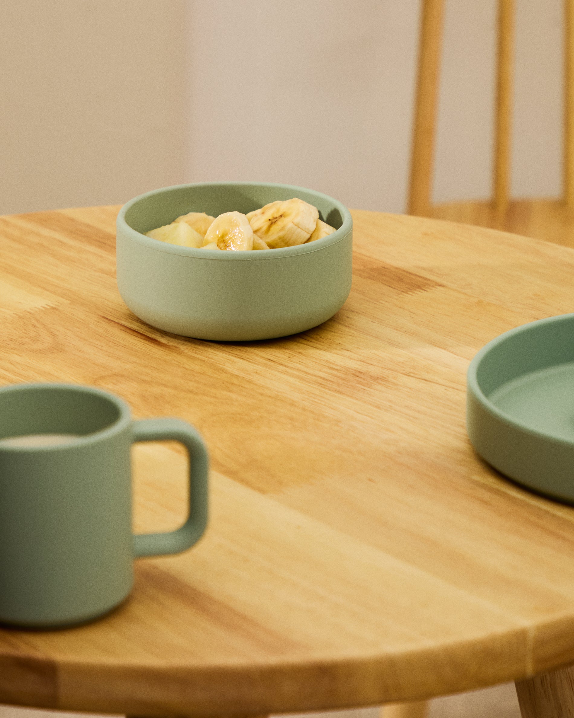 Lili plate and bowl set in turquoise silicone - Lifestyle