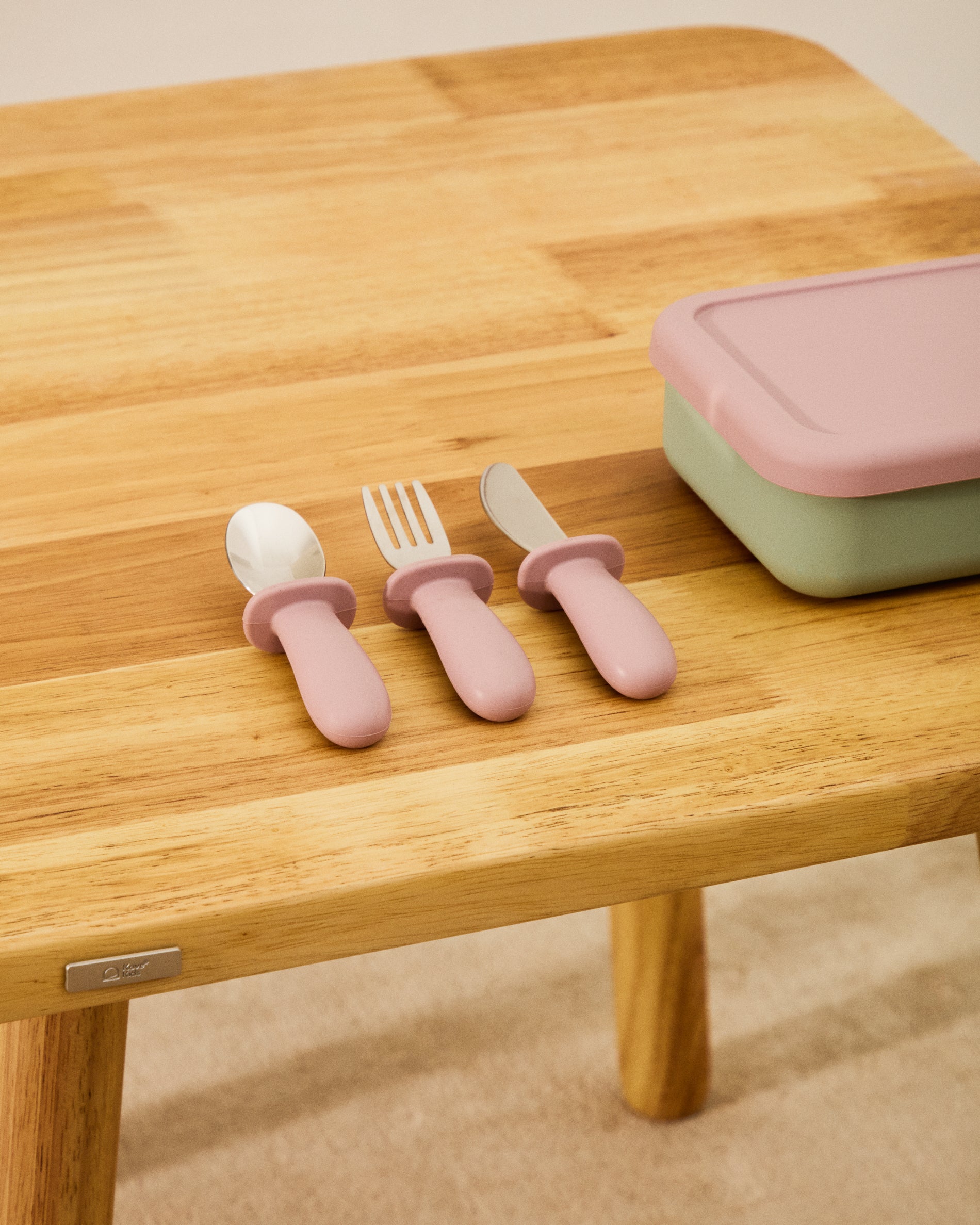 Lili lunch box in pink and turquoise silicone - Lifestyle