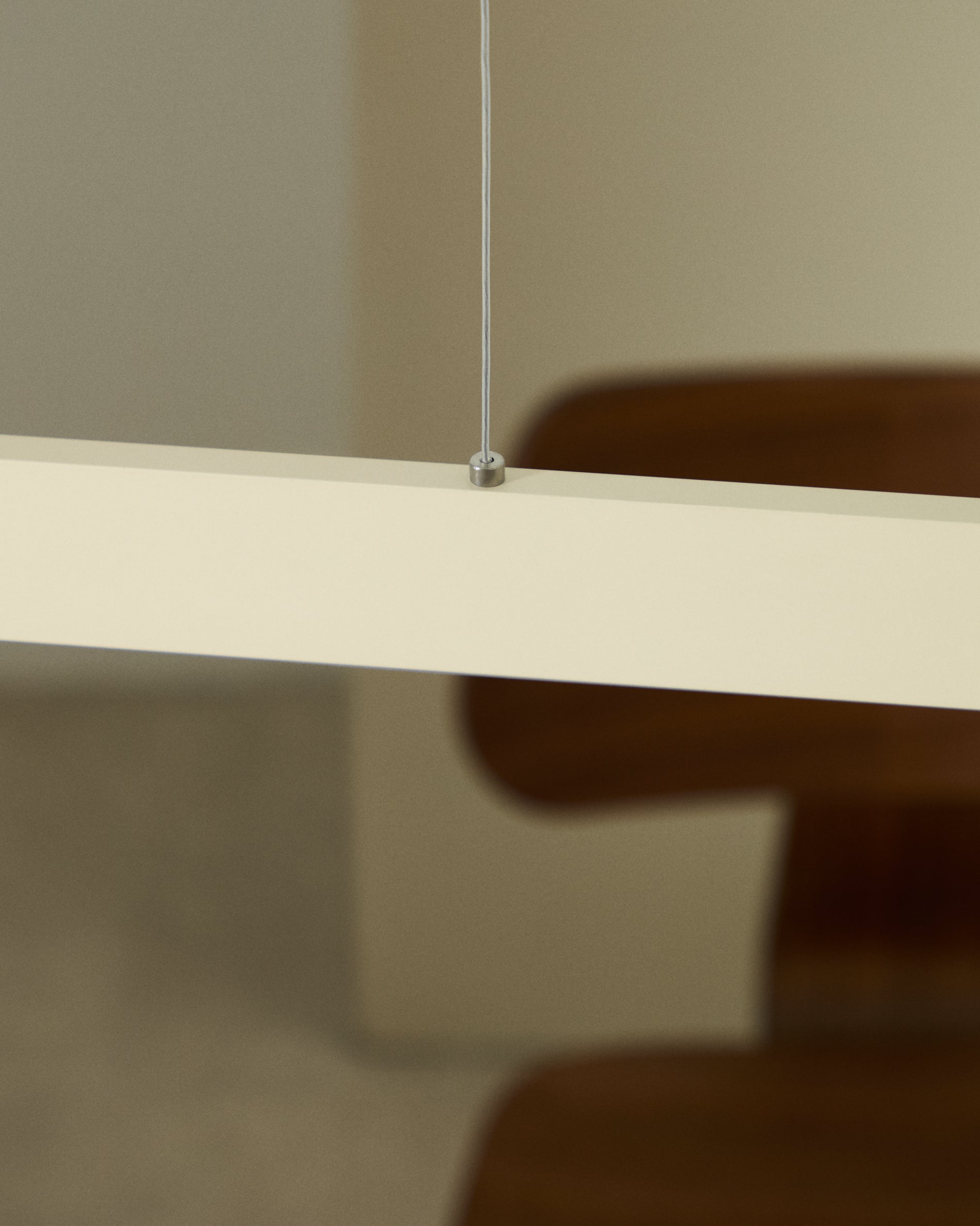 Boadella aluminium ceiling lamp with beige painted finish - Lifestyle