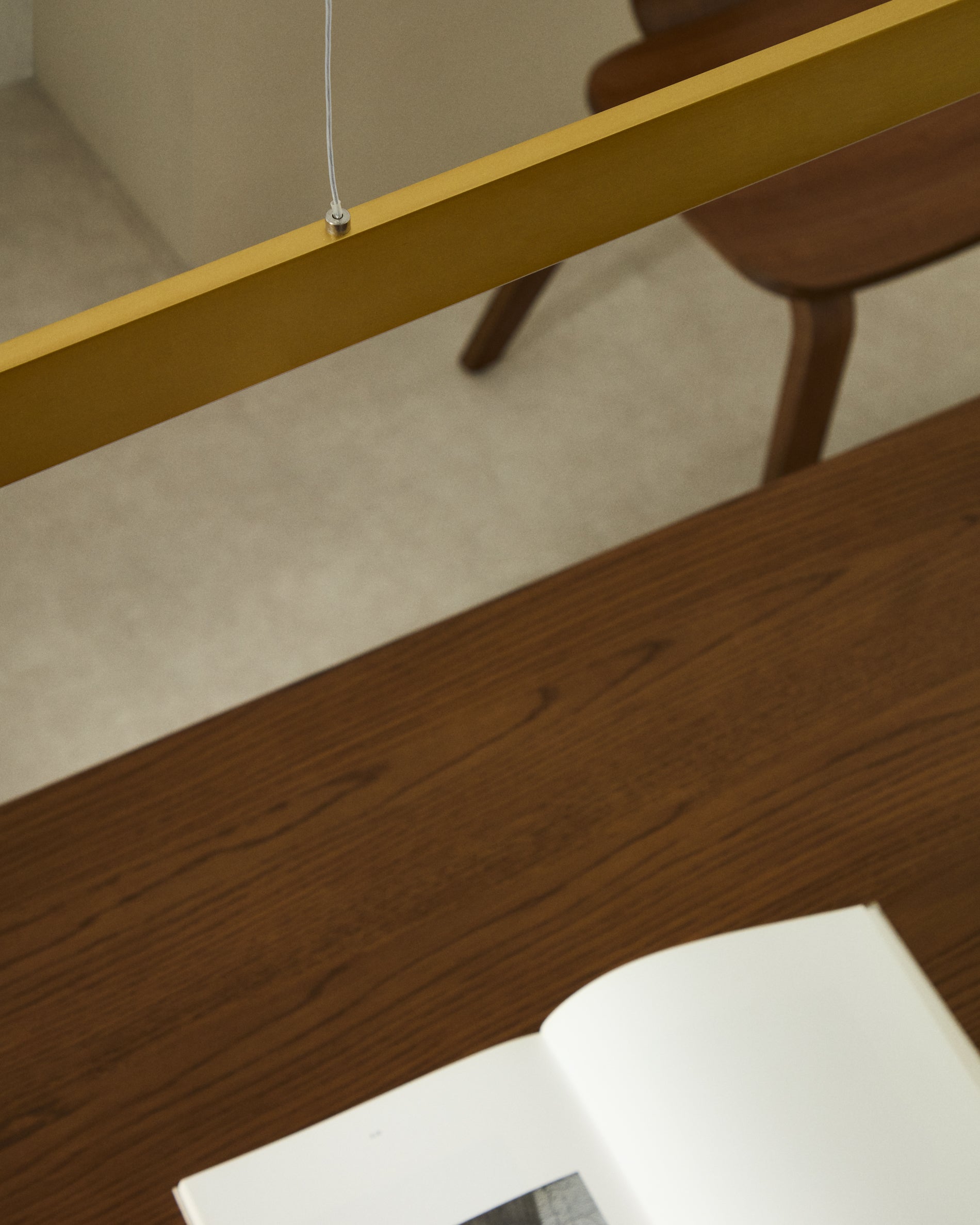 Boadella aluminium ceiling lamp with gold painted finish - Lifestyle