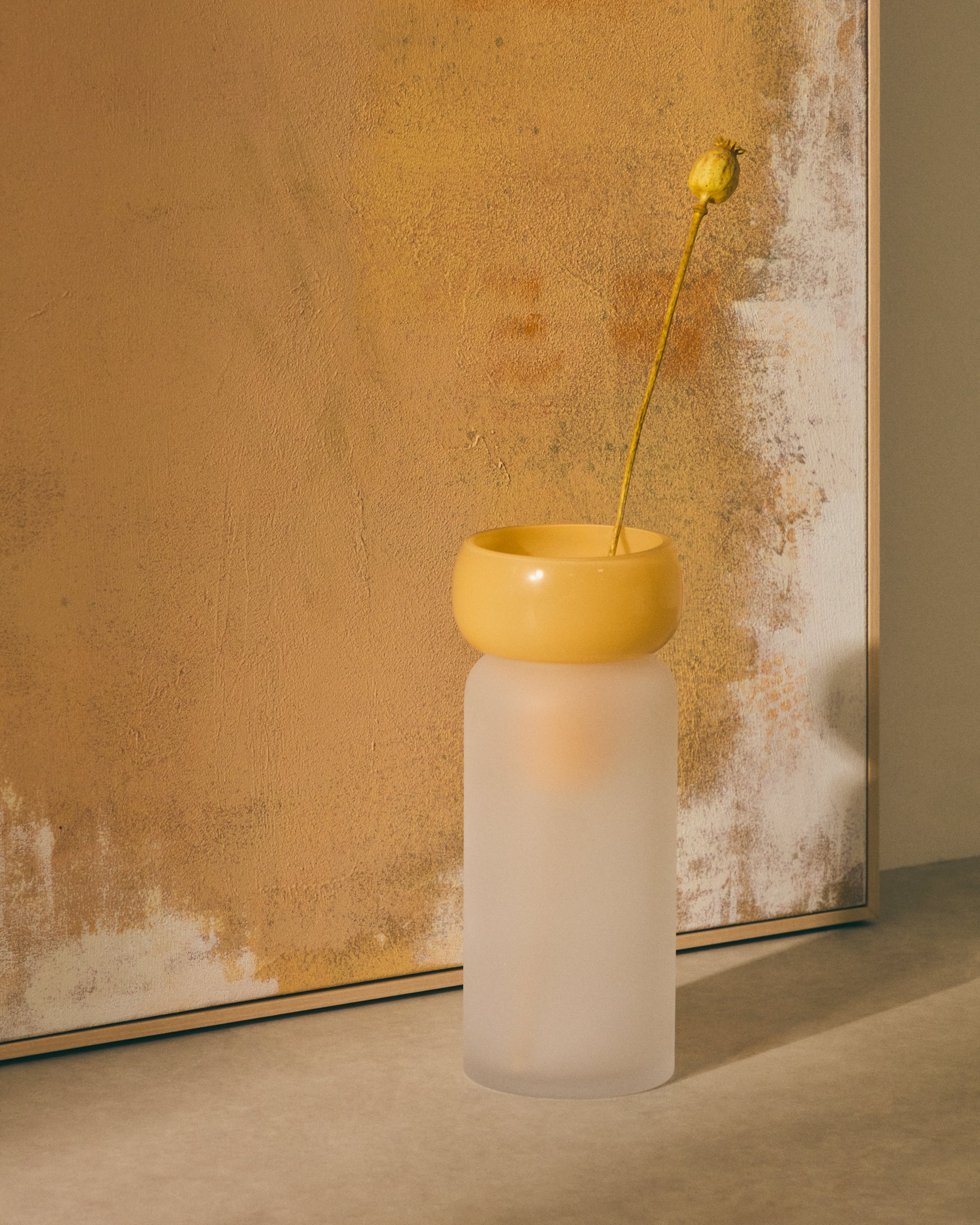 Kelse transparent and orange glass vase, 30.5 cm - Lifestyle