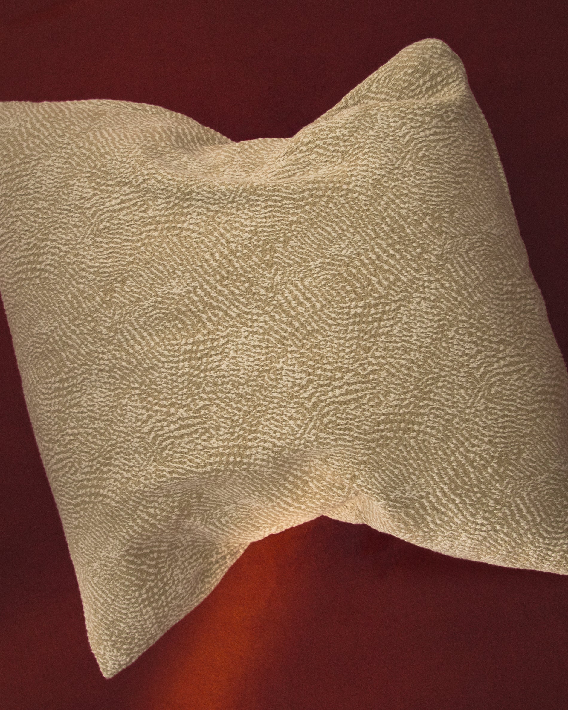 Junie cushion cover in beige cotton jacquard 50 x 50 cm - Lifestyle