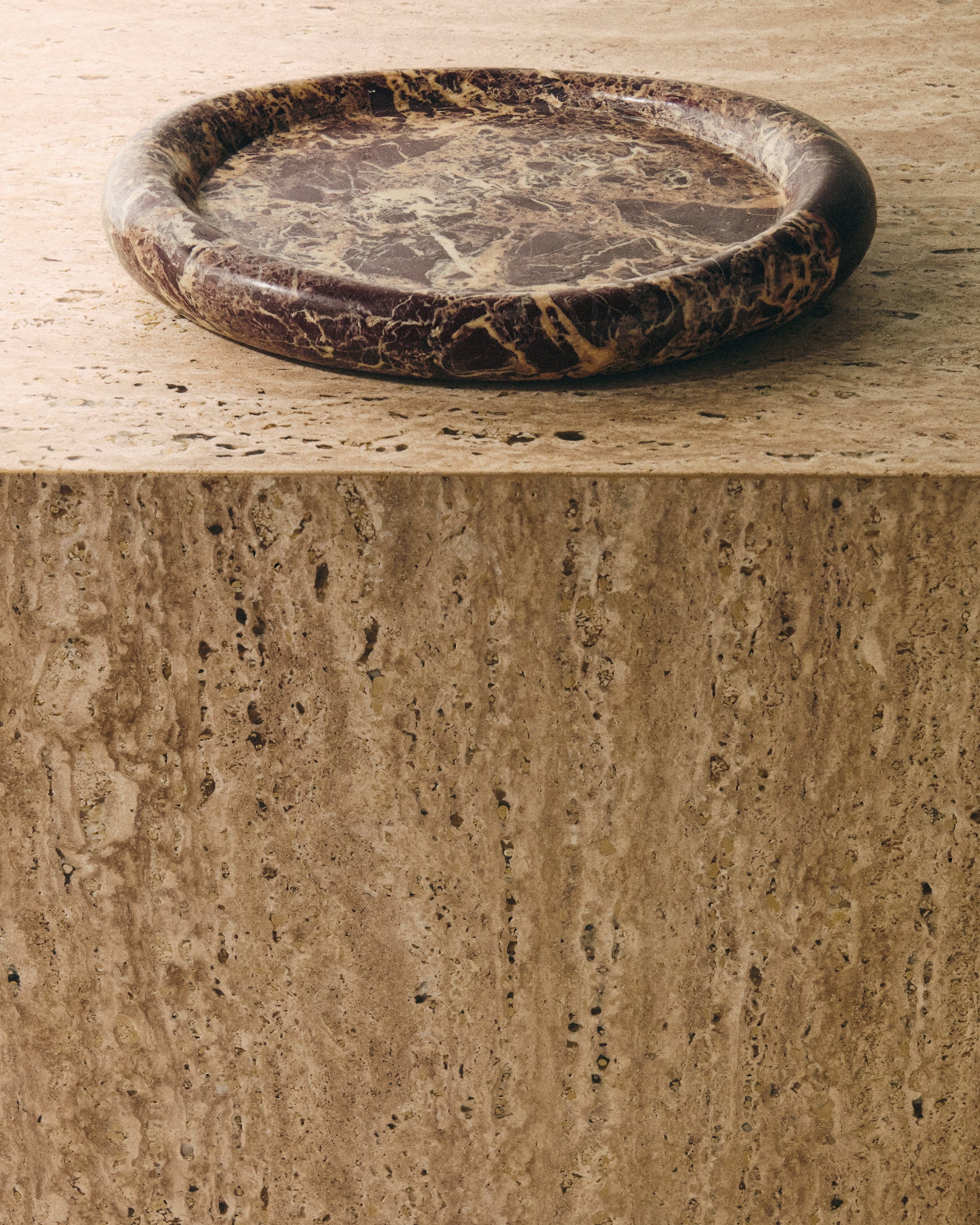 Lenorel tray in maroon marble 30 x 23 cm - Lifestyle
