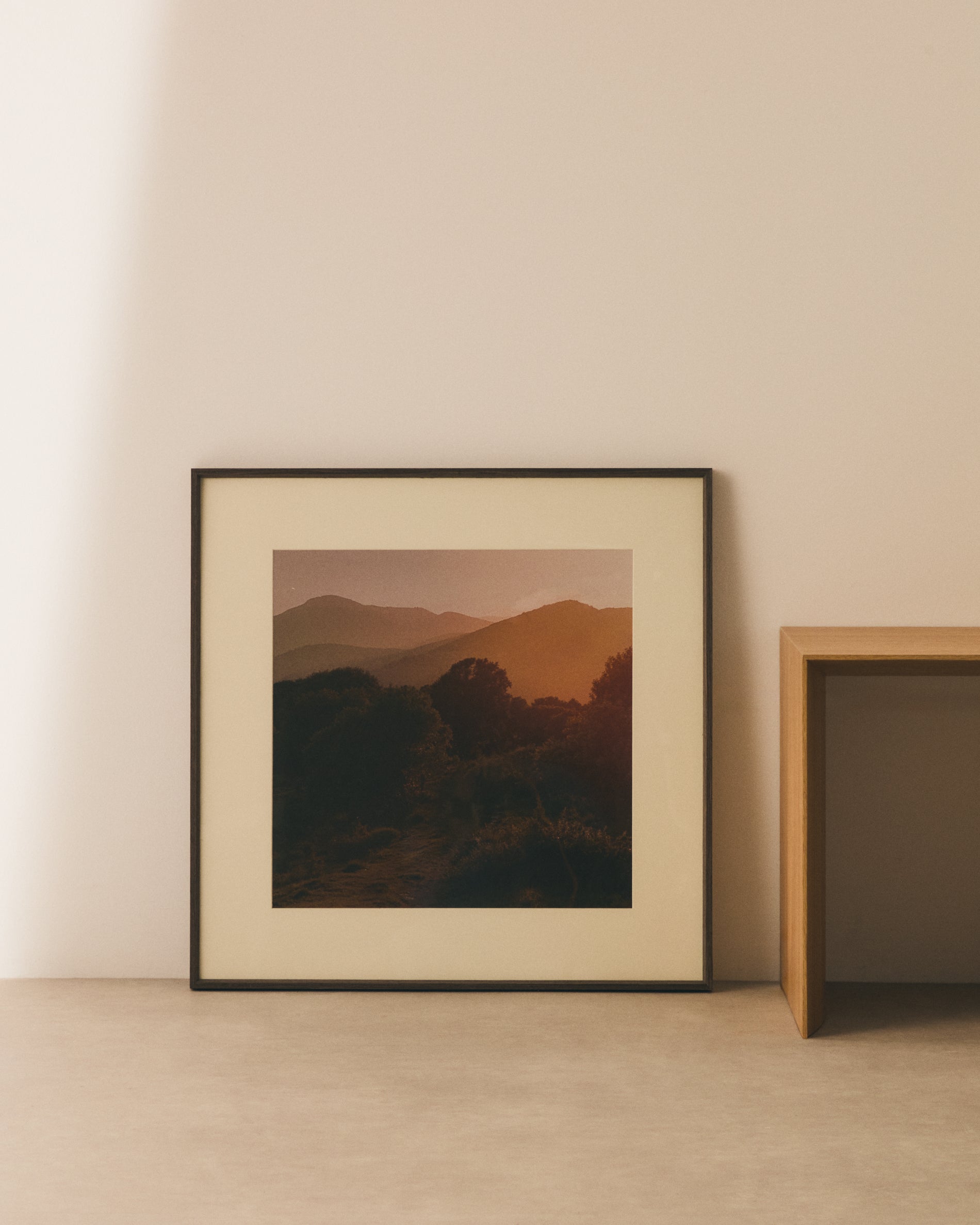 Zavira picture with photograph of La Garrotxa landscape 58 x 58cm - Lifestyle