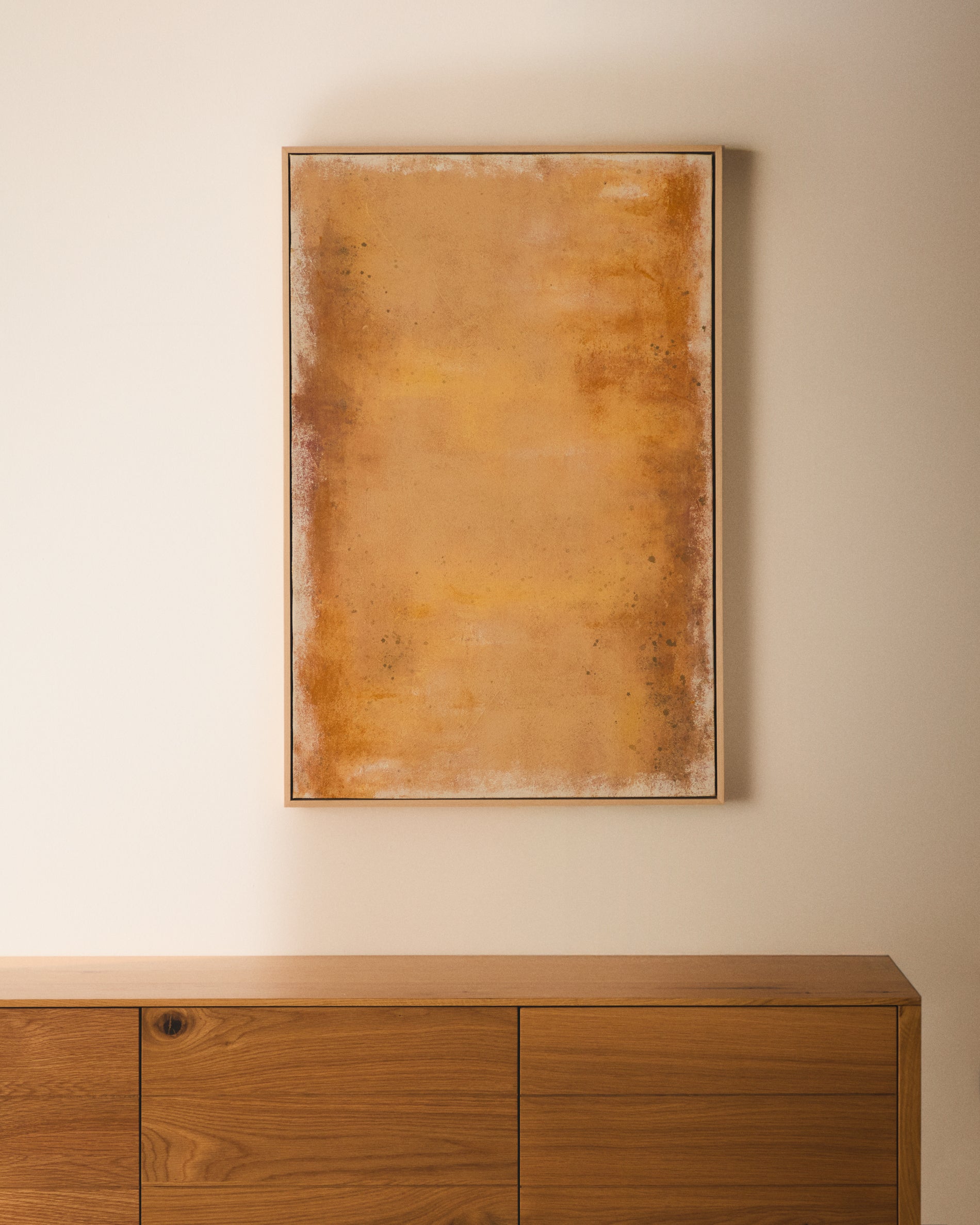 Selnar yellow abstract picture 60 x 90cm - Lifestyle