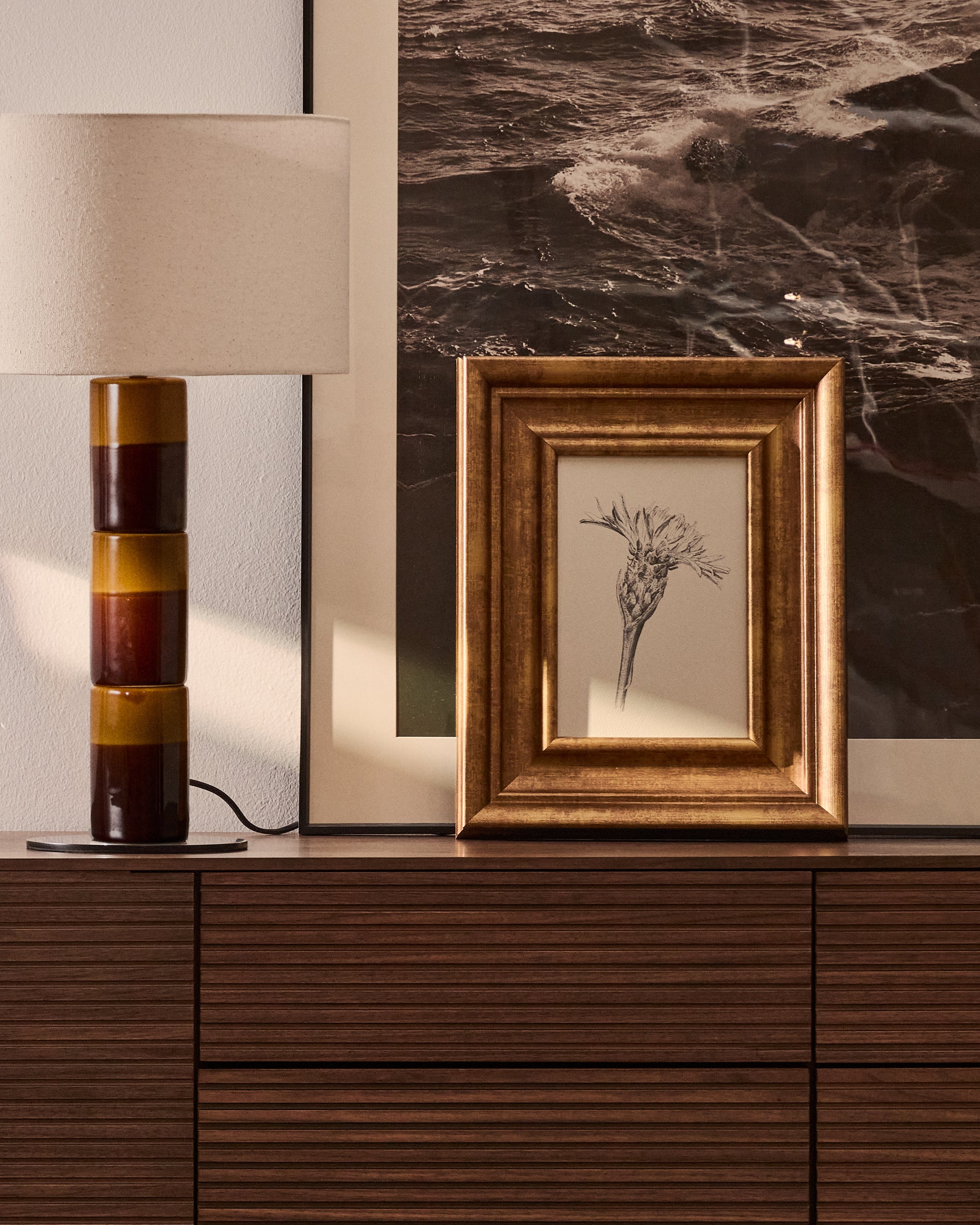 Yalira picture with botanical illustration 32.8 x 70cm - Lifestyle