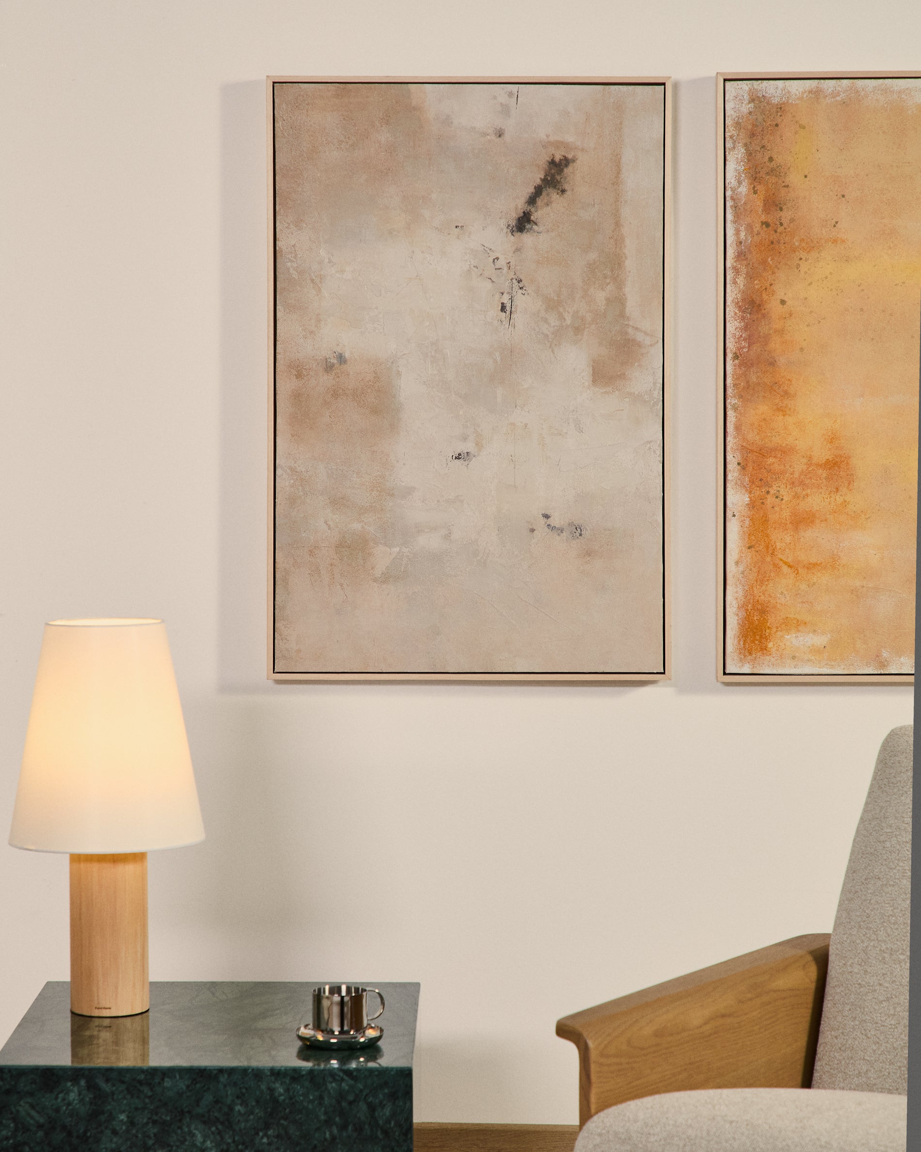 Silpa beige abstract picture 60 x 90cm - Lifestyle
