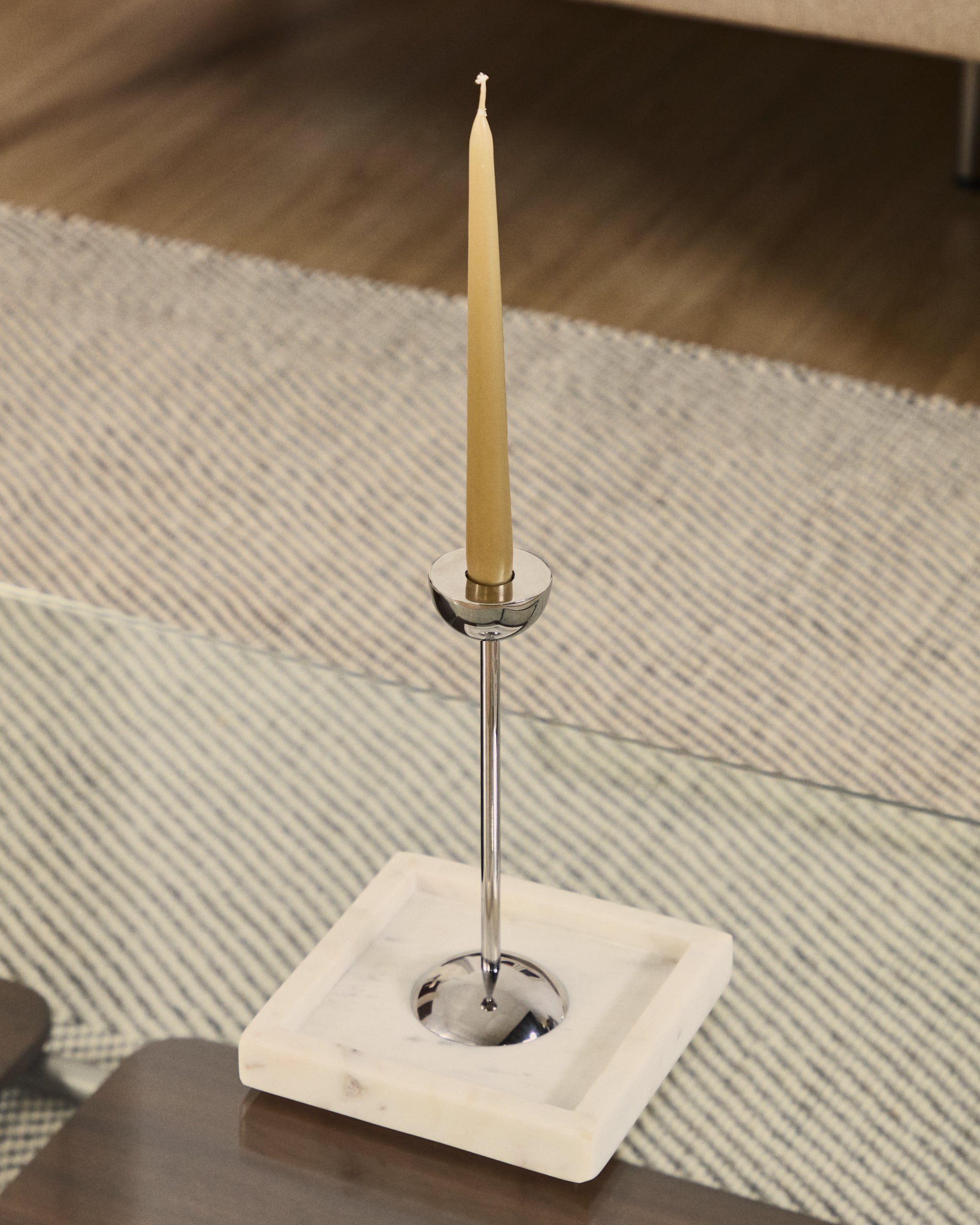 Nirela stainless steel candle holder 22cm - Lifestyle