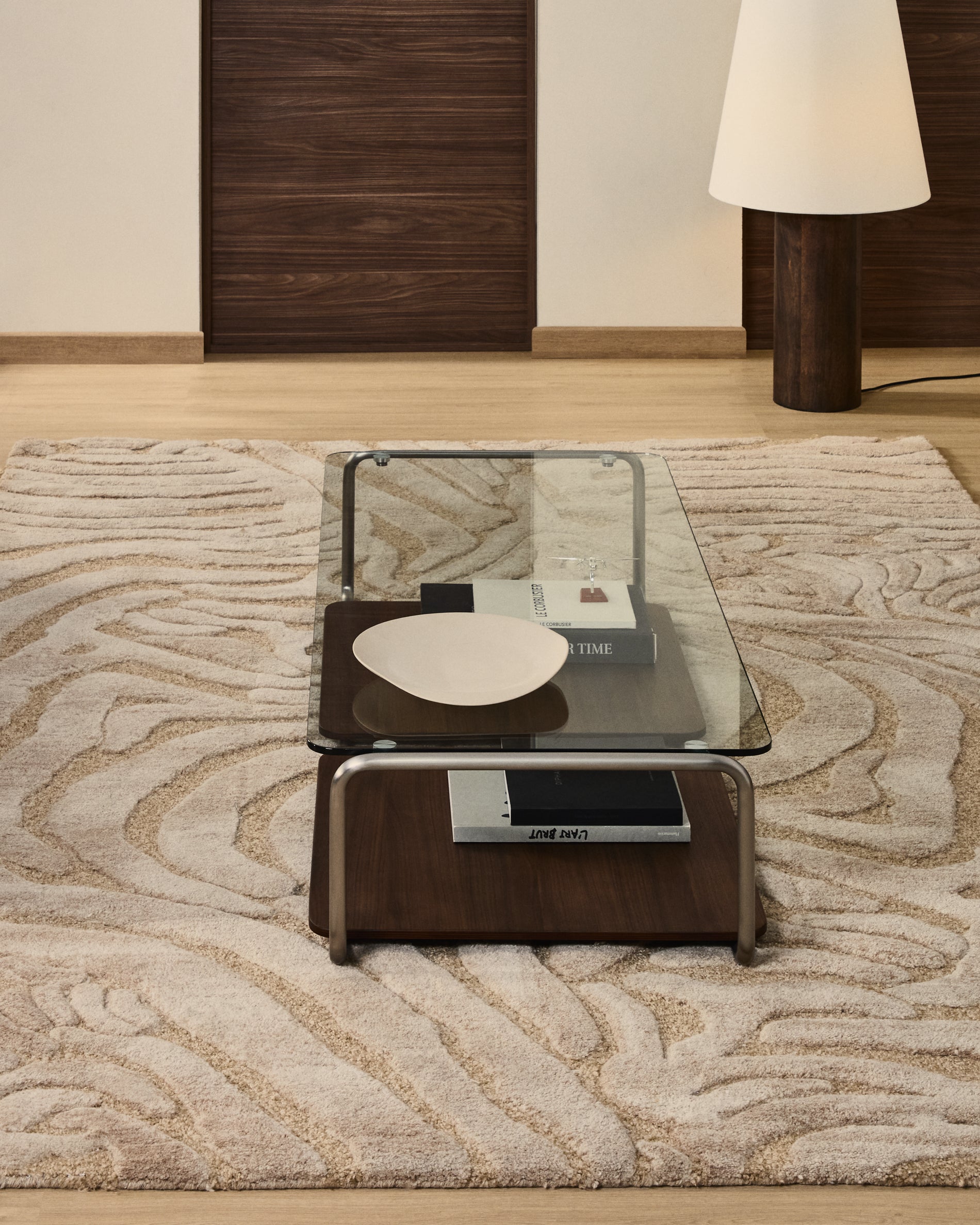 Tribet zebra jacquard wool rug 160 x 230cm - Lifestyle