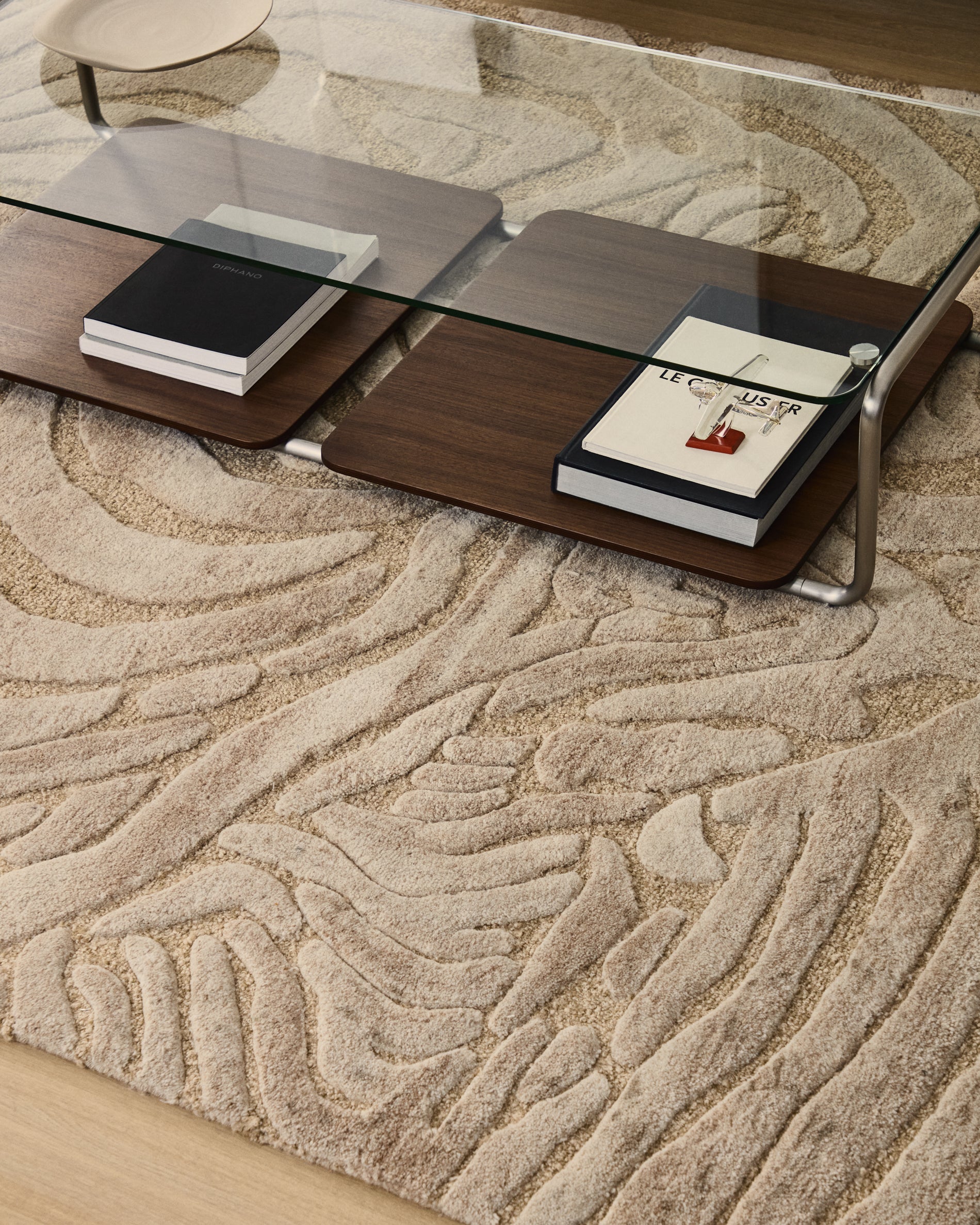 Tribet zebra jacquard wool rug 160 x 230cm - Lifestyle