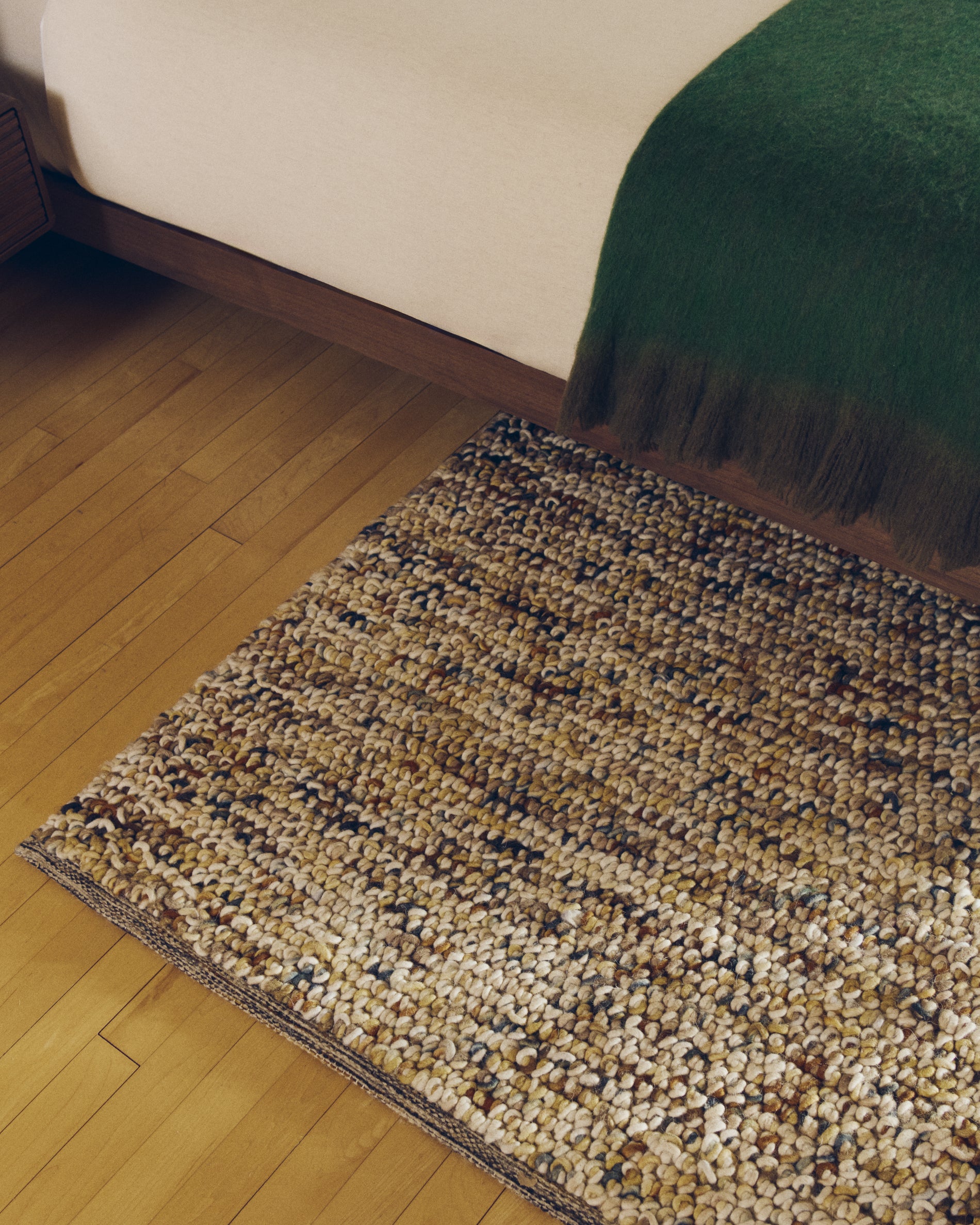 Elanis multicoloured bouclé wool rug 160 x 230cm - Lifestyle
