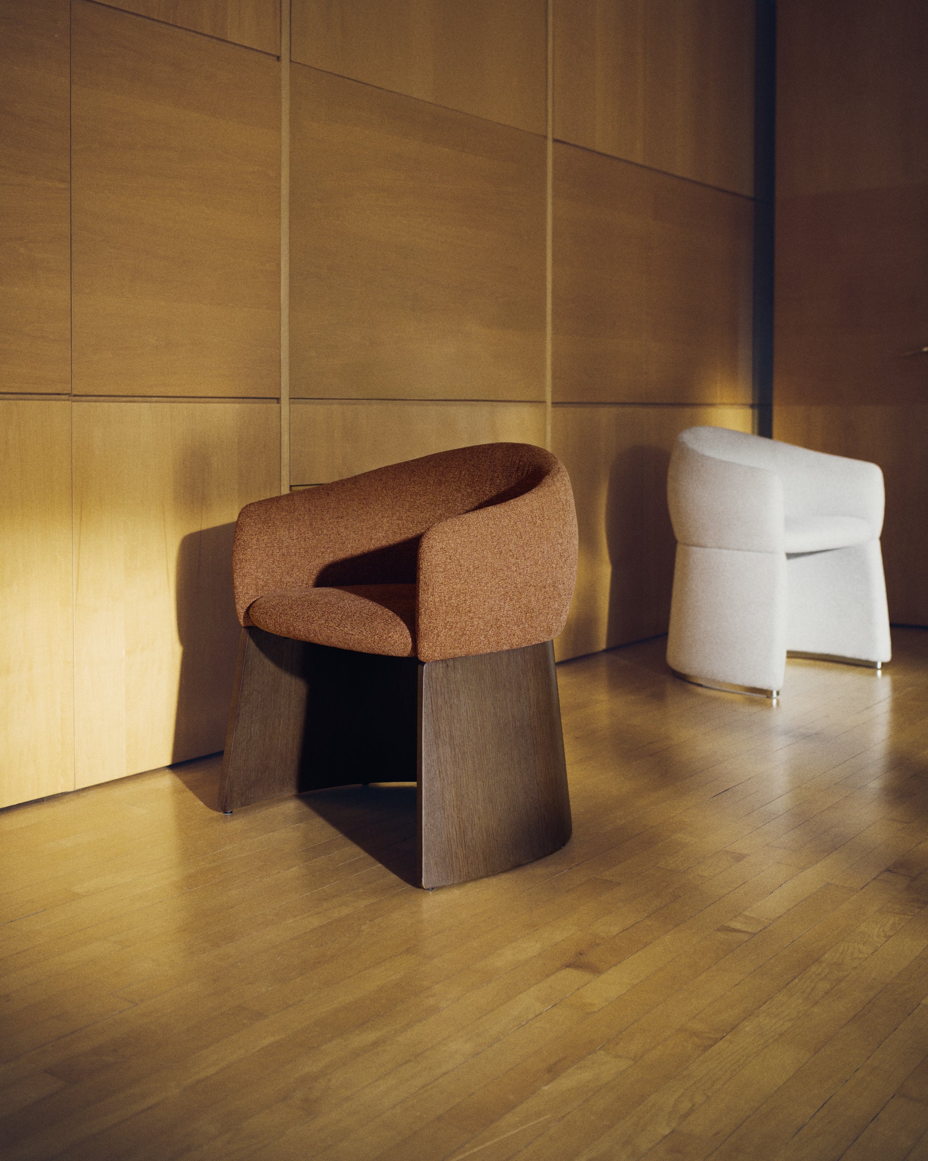 Bosca beige chenille chair - Lifestyle